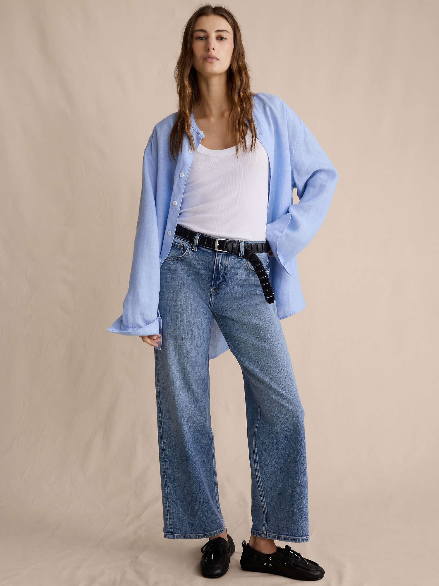 Image number 1 showing, Mid-Rise 90s Loose Crop Jean