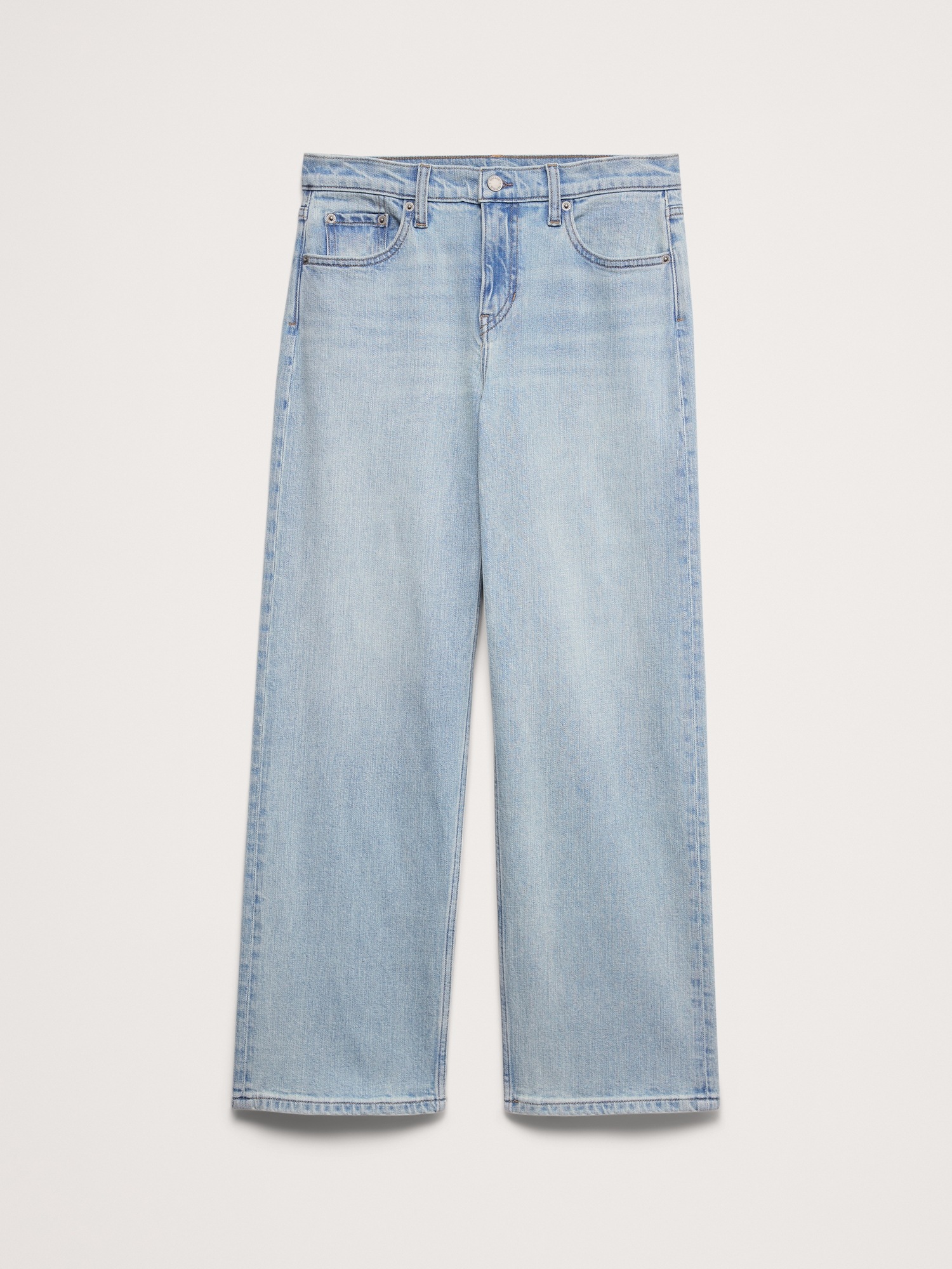 Женские джинсы Banana Republic Mid-Rise 90s Loose Crop Jean, цвет: Светлая варка — фото 5