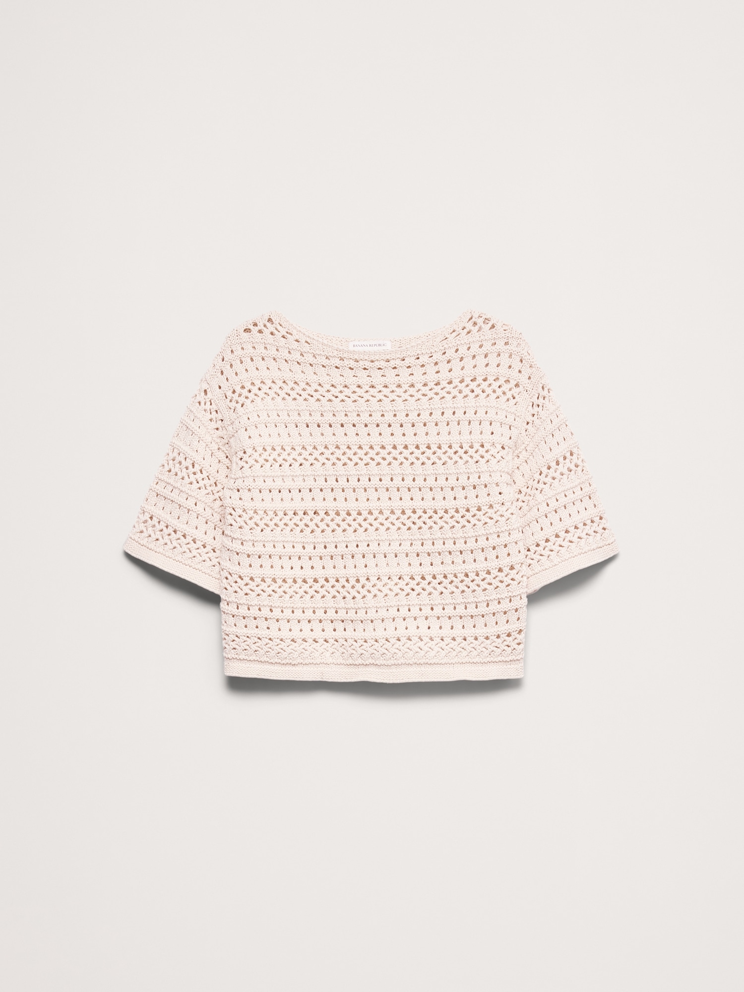 Image number 4 showing, Cotton Crochet Sweater Tee