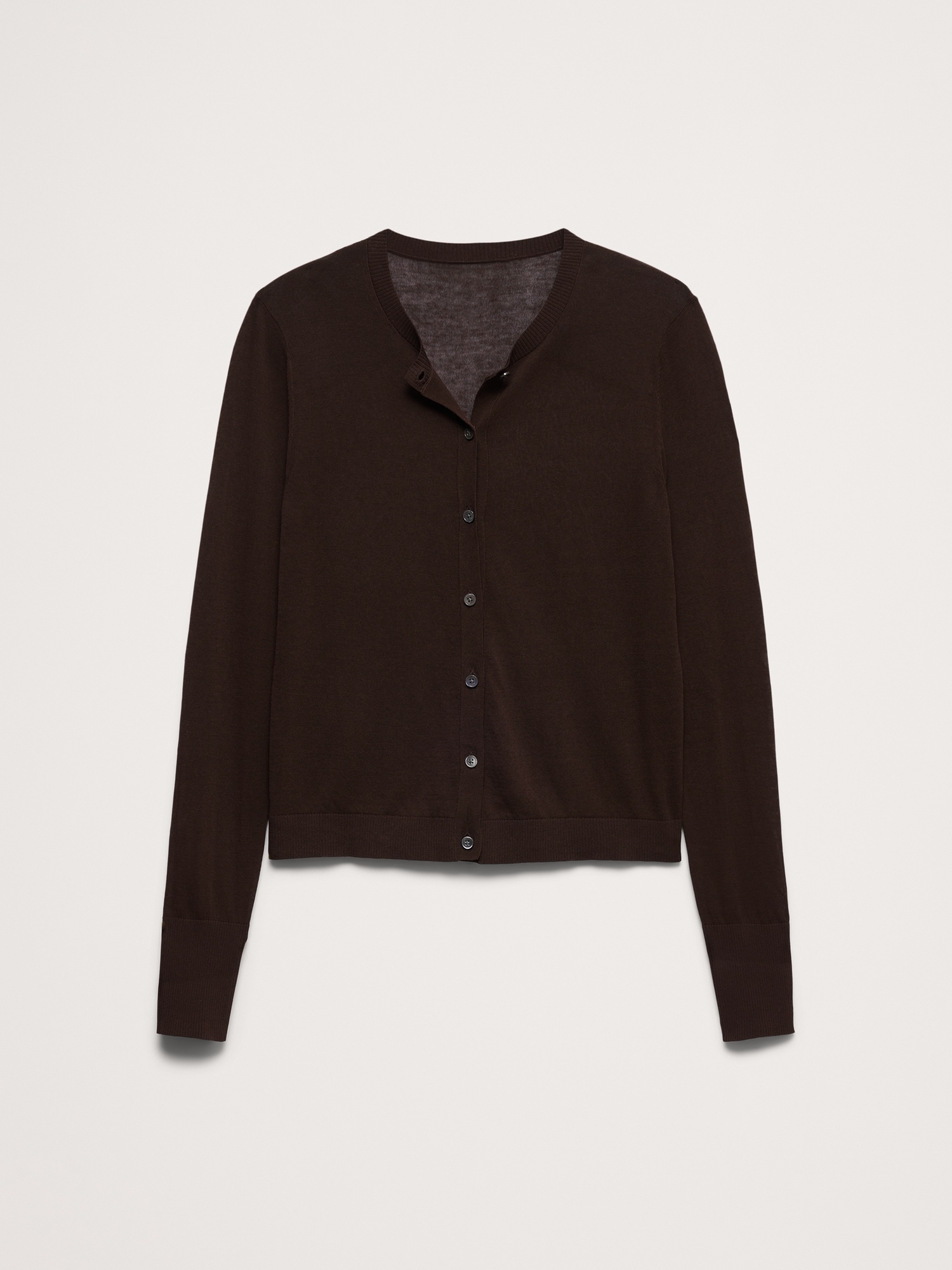 Image number 4 showing, Sheer Ultra-Fine Cotton Cardigan