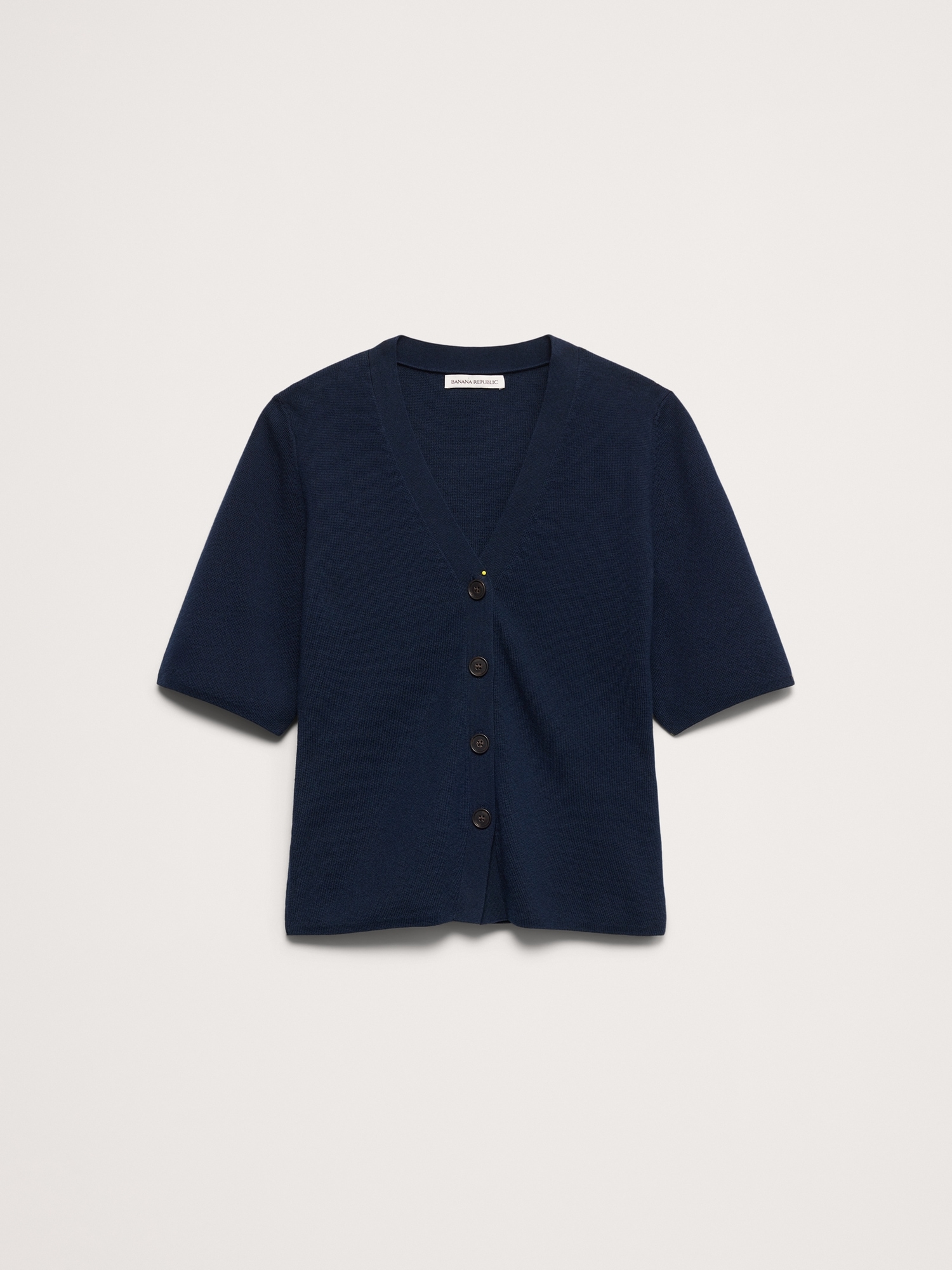 Image number 5 showing, Larkspur Cotton-Silk Short-Sleeve Cardigan