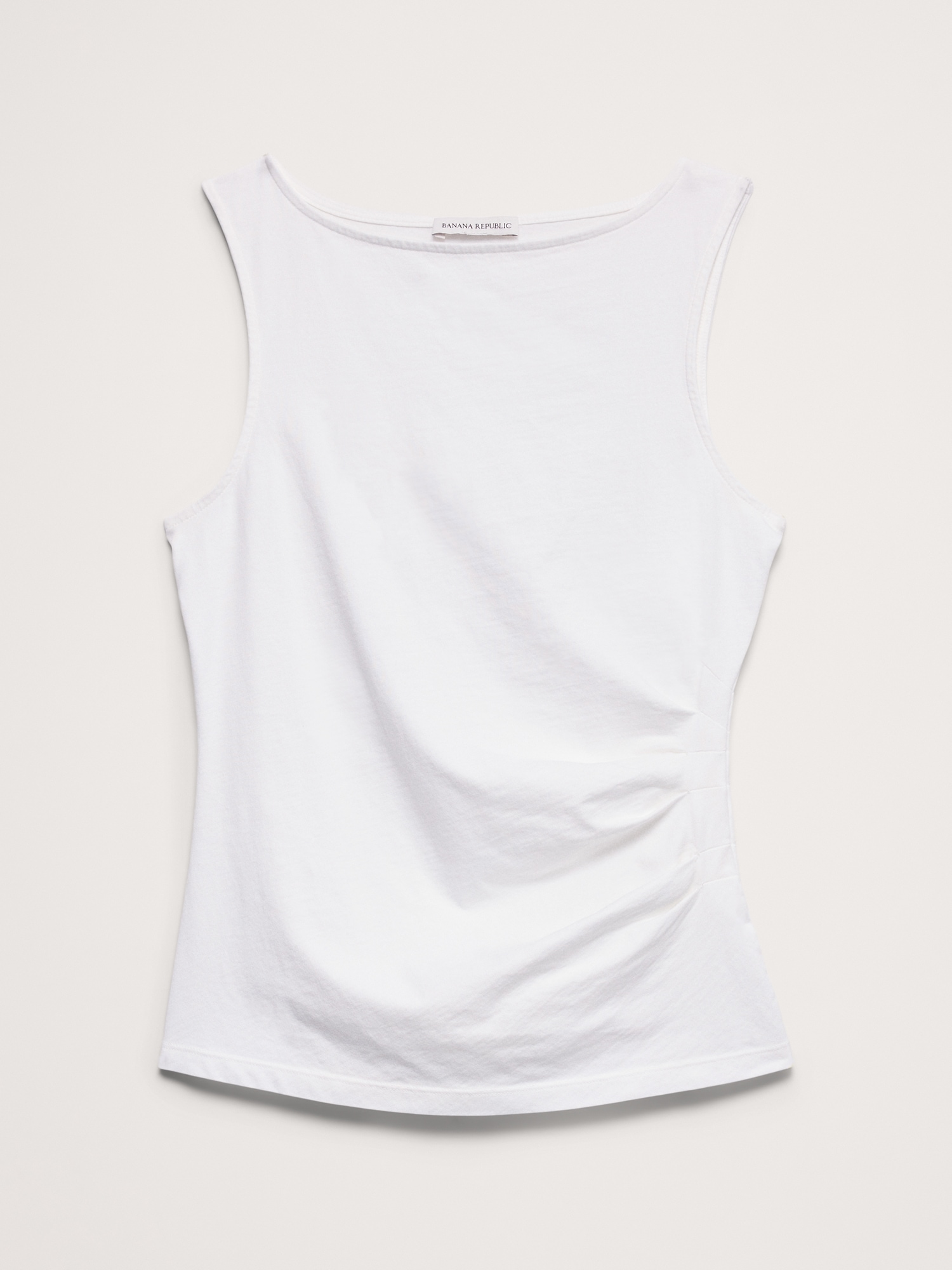 Image number 4 showing, Vintage Cotton Ruched-Side Tank