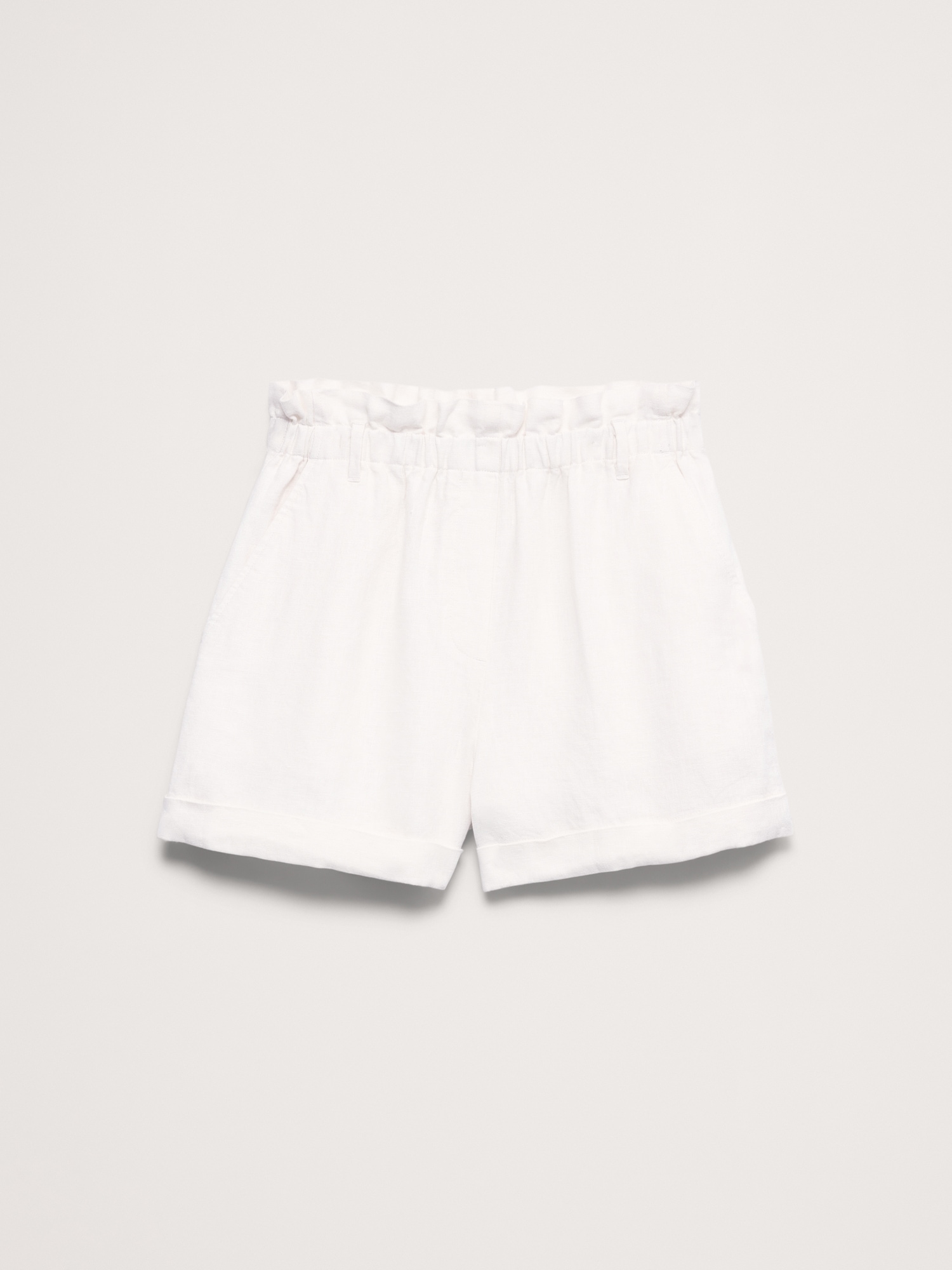 Image number 4 showing, 3.5" Paperbag-Waist Pull-On Linen Short