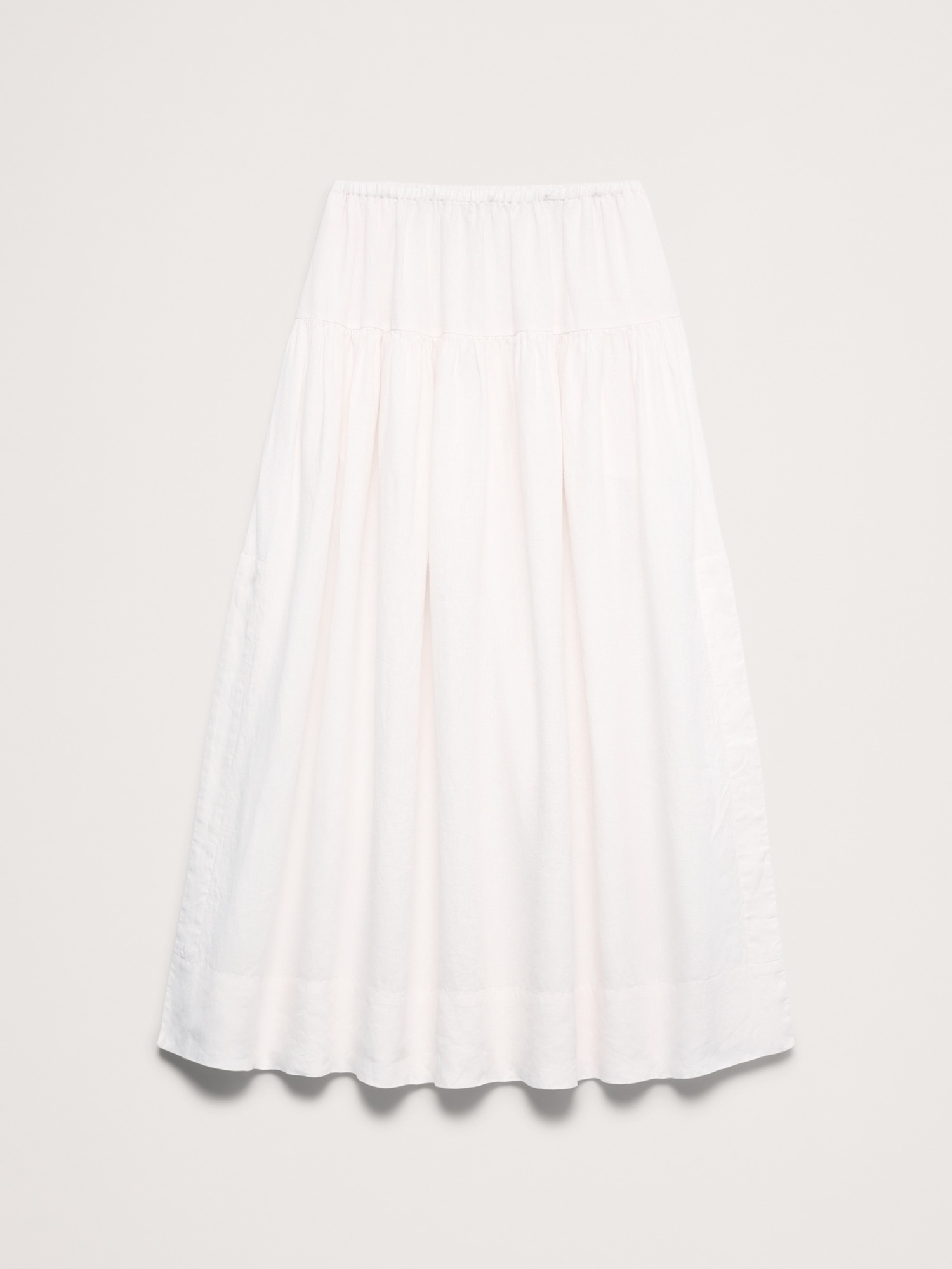 Image number 7 showing, Linen Tiered Tie-Side Maxi Skirt
