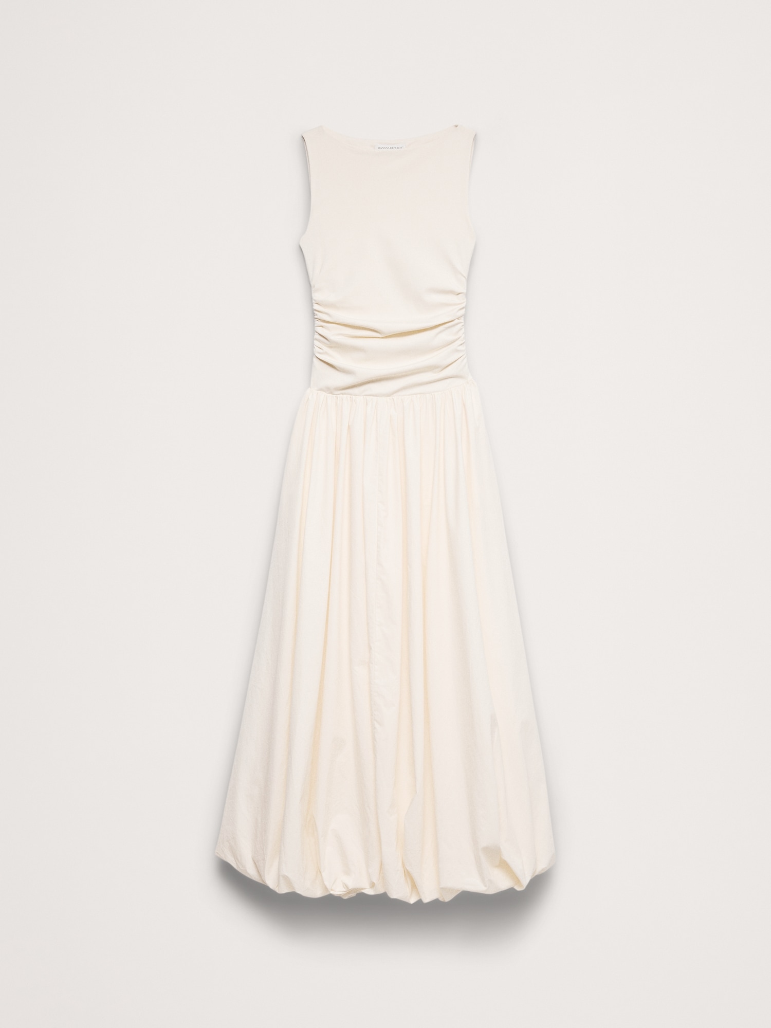 Image number 5 showing, Jersey + Cotton Poplin Bubble-Hem Dress