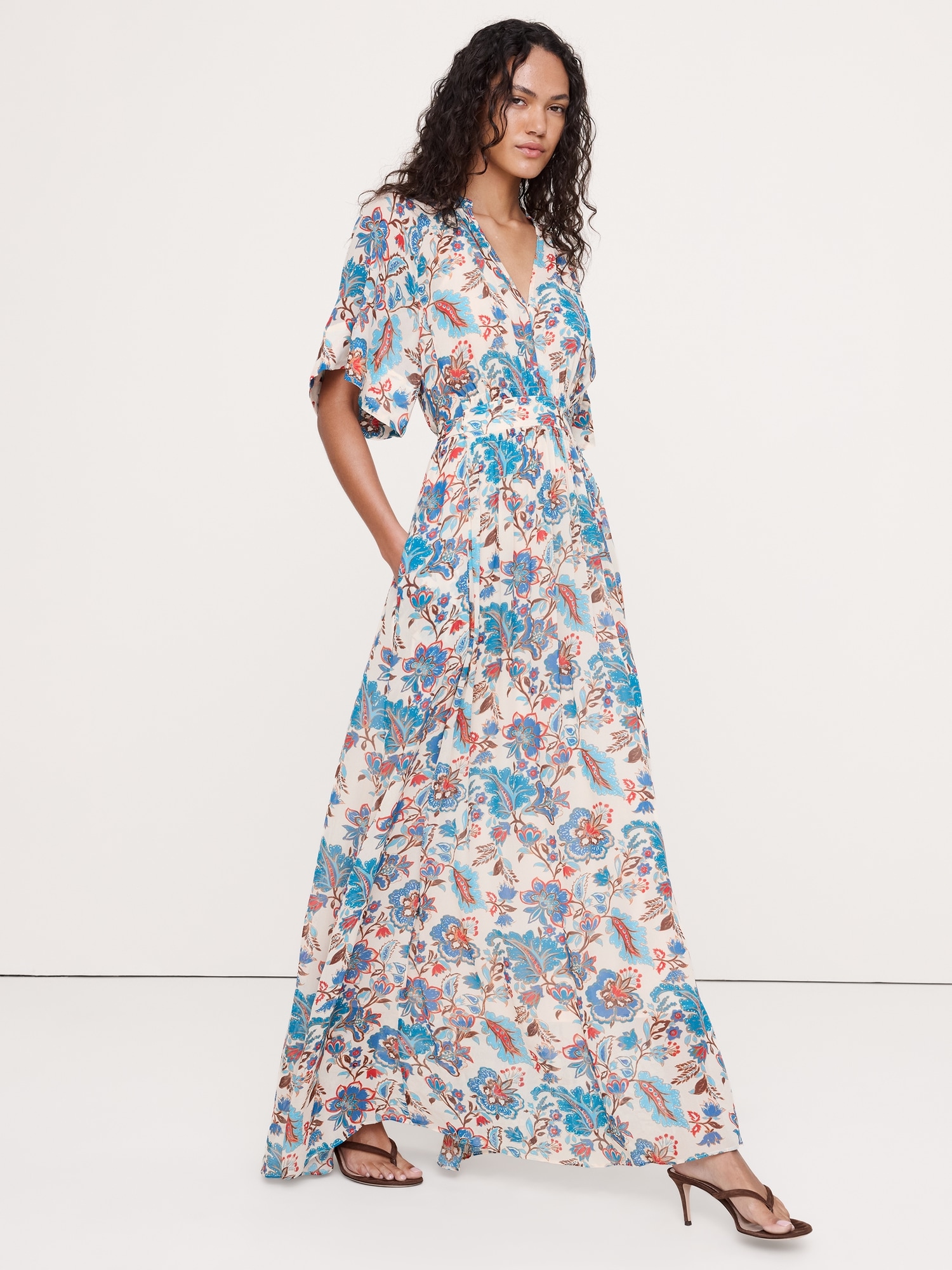 Image number 1 showing, Tie-Back Maxi Dress