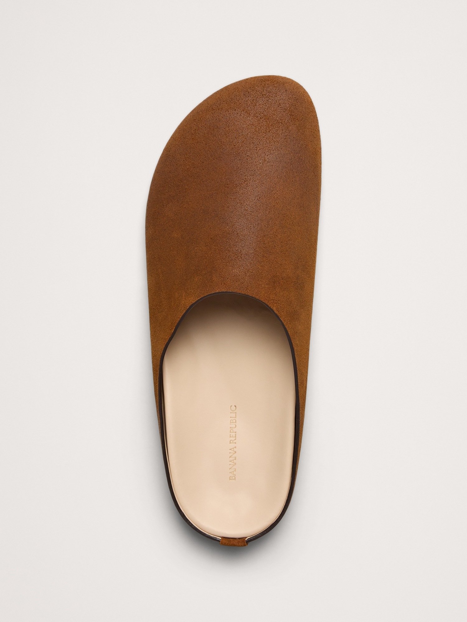 Мужские сабо Banana Republic Leather Clog, цвет: Нубуковый кожаный — фото 5