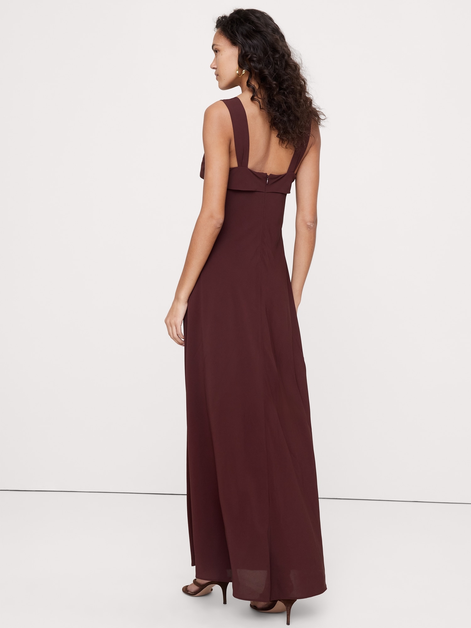 Image number 3 showing, Drapey Georgette Bias-Cut Slip Dress