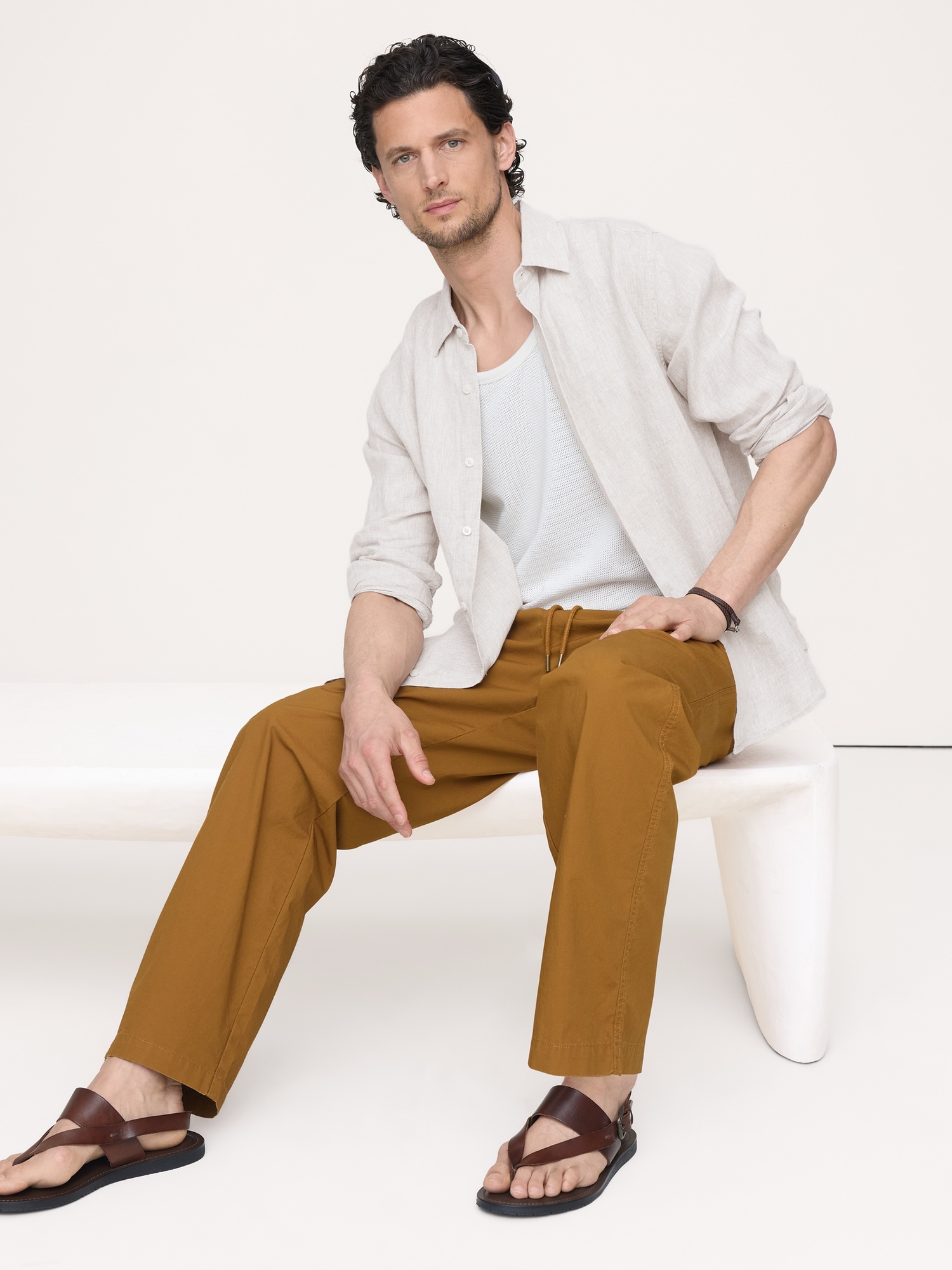 Image number 4 showing, Relaxed Lightweight Cotton Pant