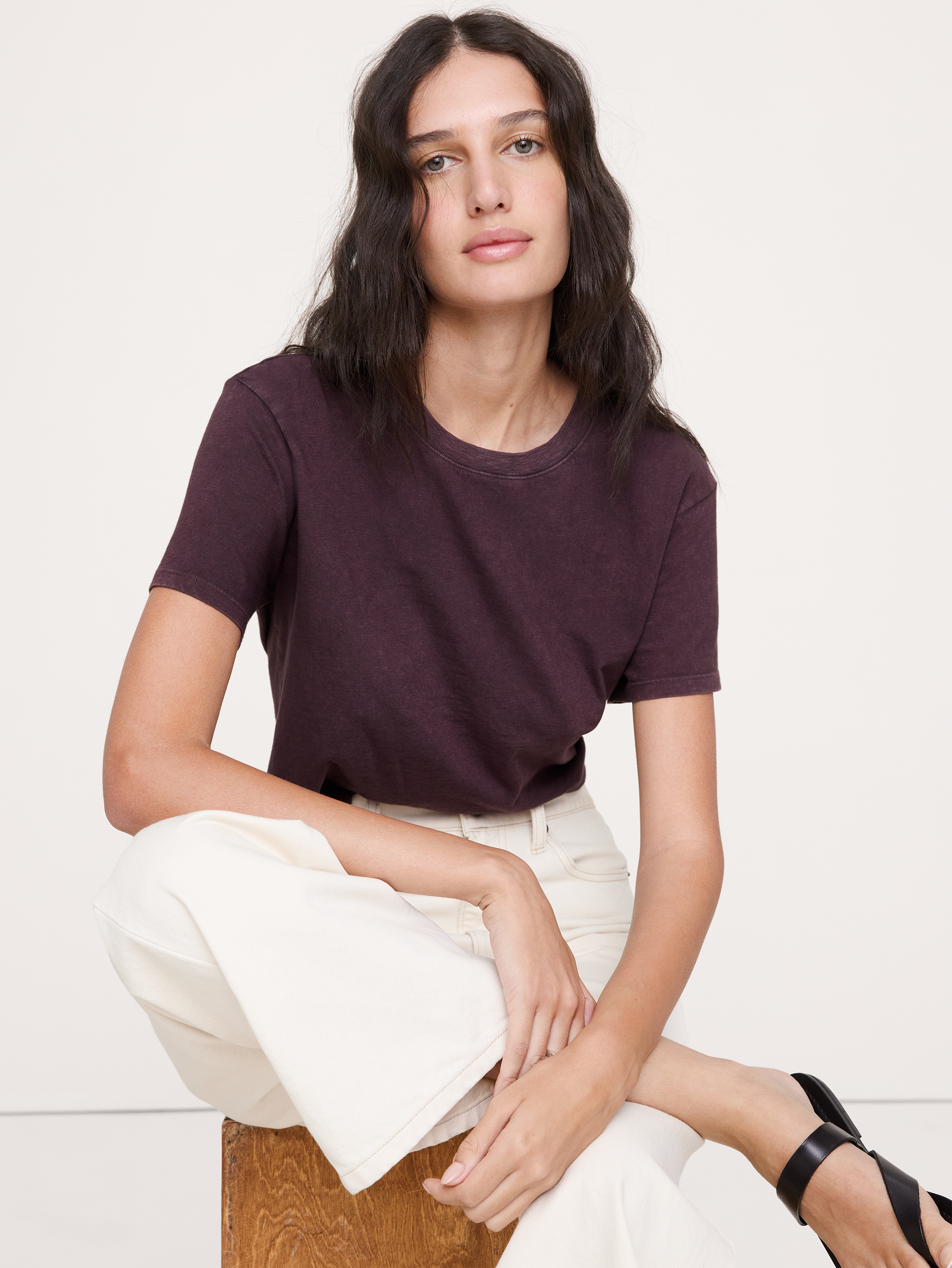 Cotton Slub Crew-Neck T-Shirt