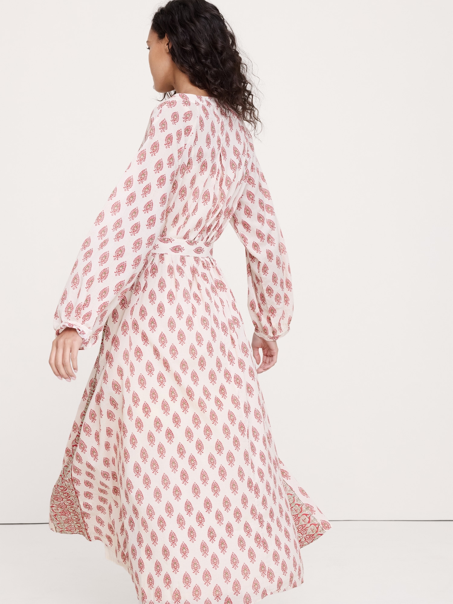 Image number 2 showing, Lightweight Cotton Kaftan Maxi Dress
