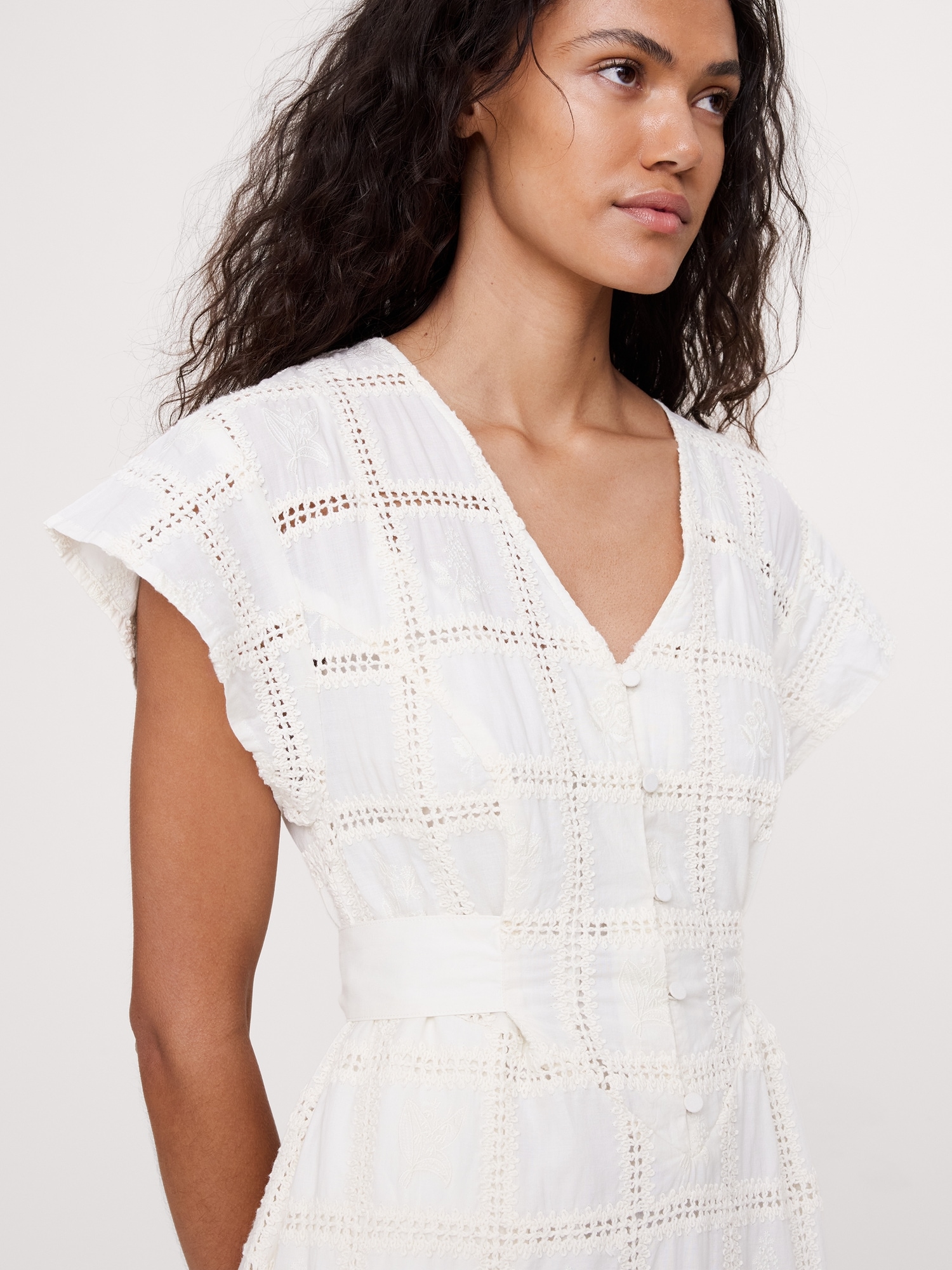 Image number 4 showing, Embroidered Cotton Maxi Dress