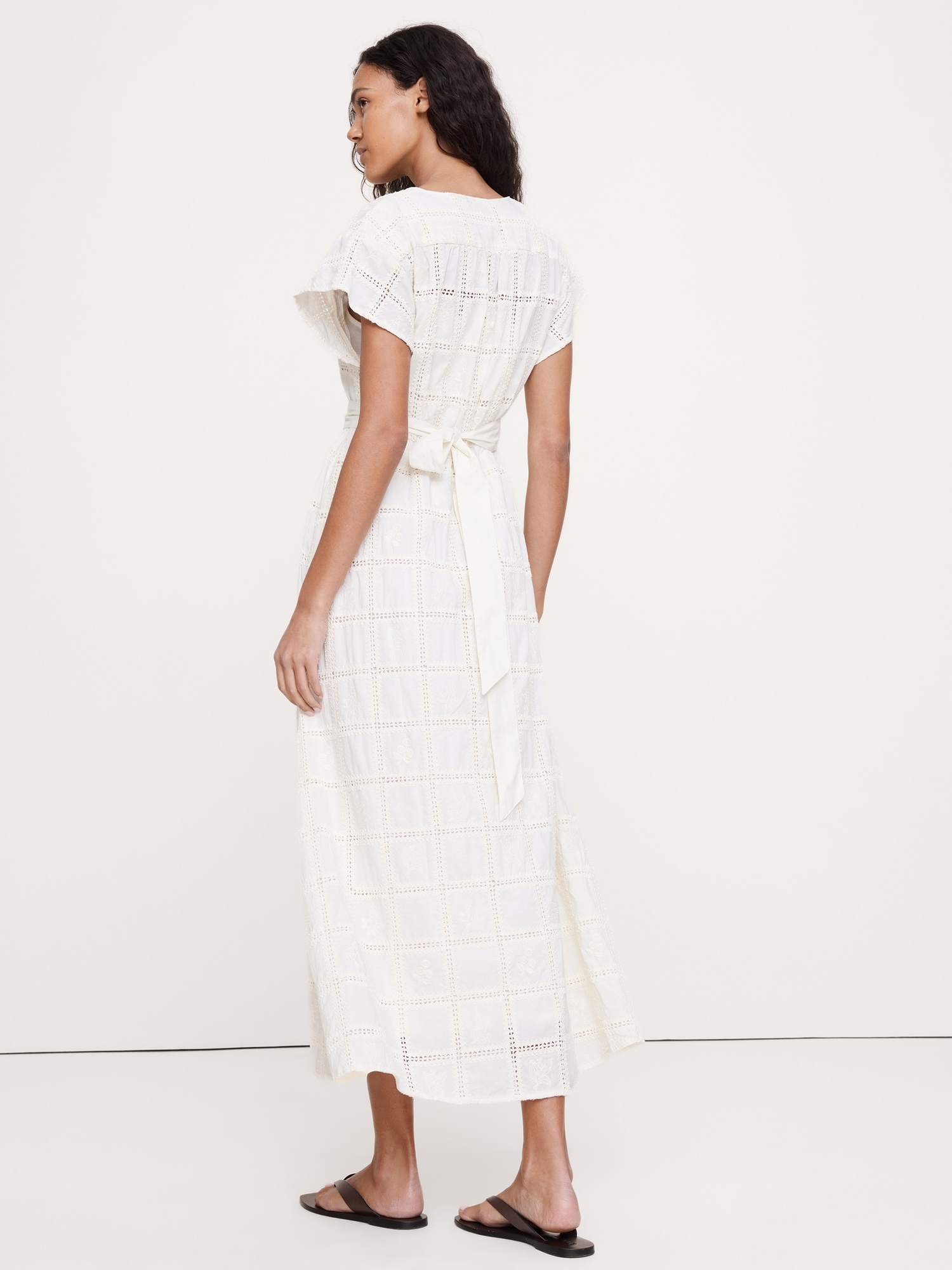 Image number 3 showing, Embroidered Cotton Maxi Dress