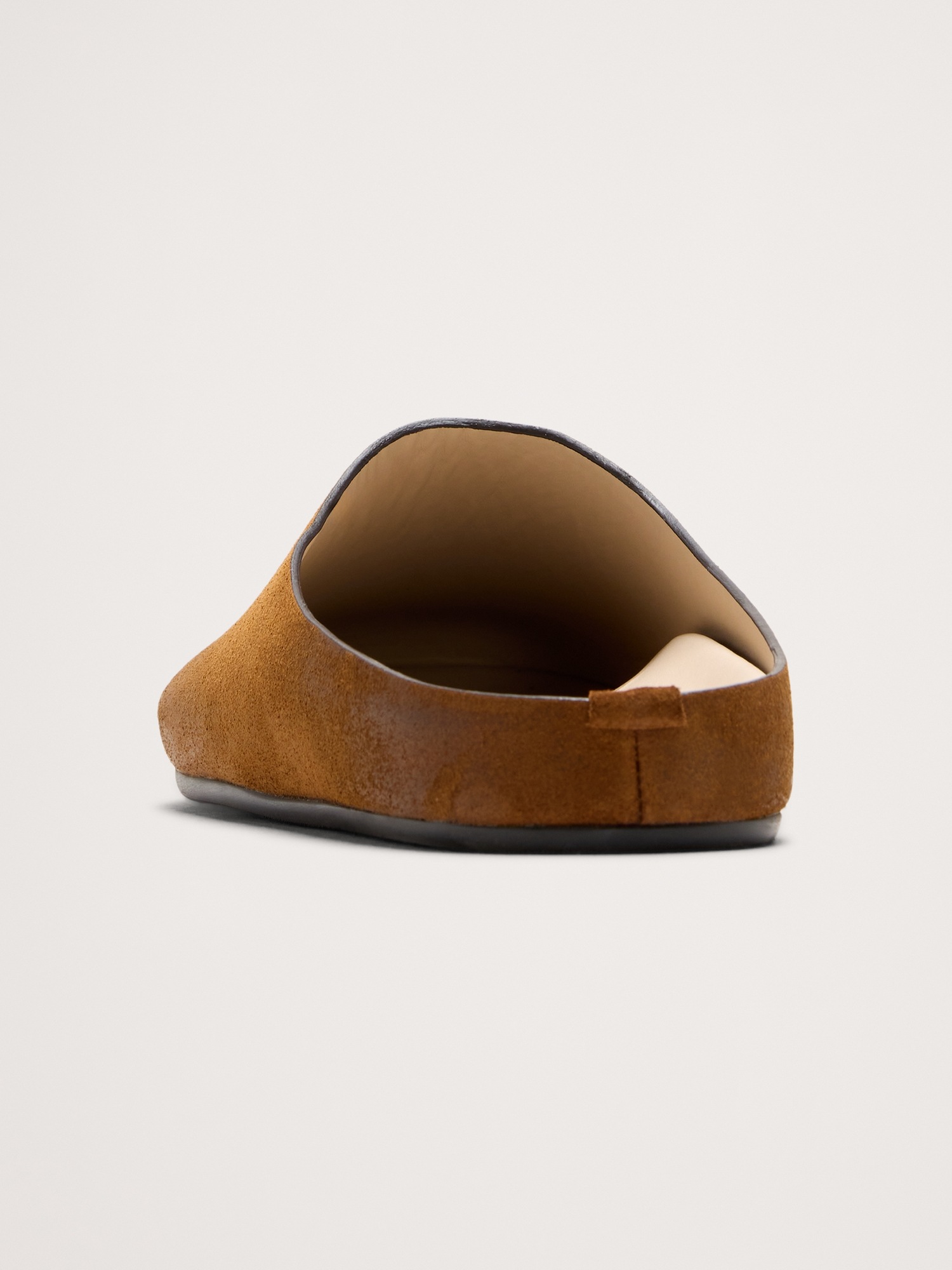 Мужские сабо Banana Republic Leather Clog, цвет: Нубуковый кожаный — фото 4