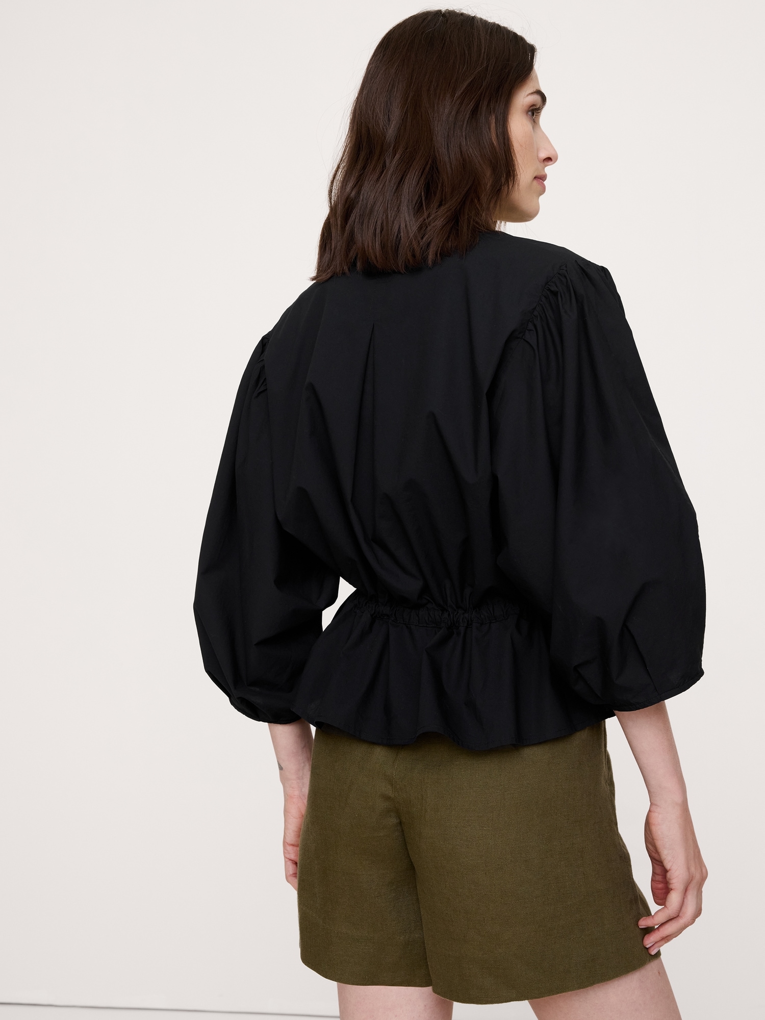 Image number 5 showing, Cotton Poplin Tie-Waist Top