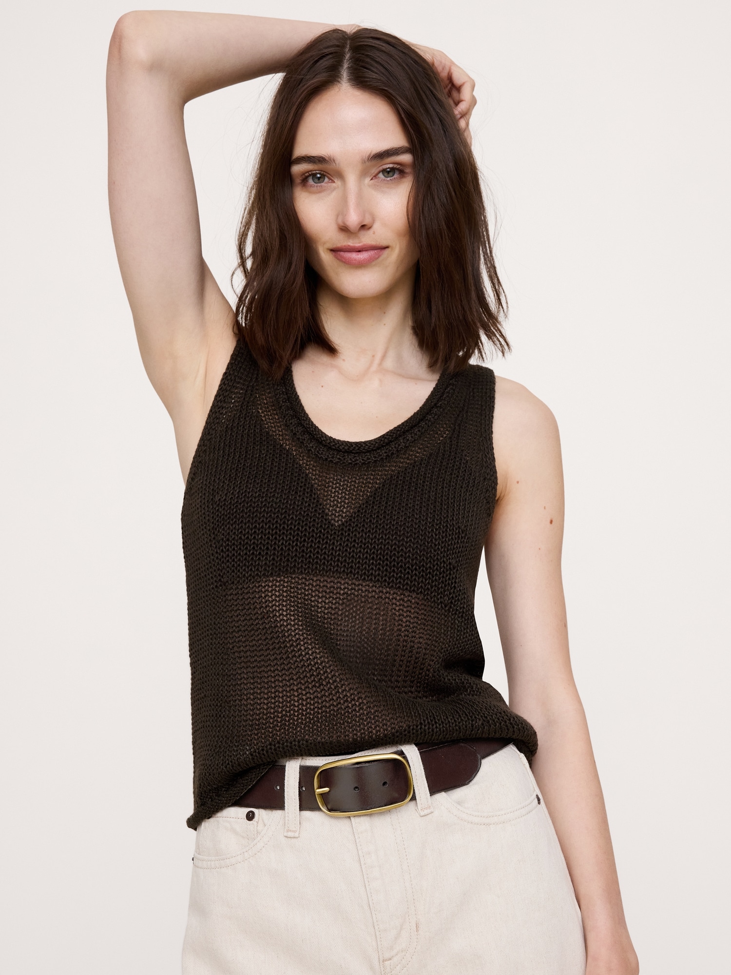 Image number 2 showing, Leather Oval-Buckle Belt