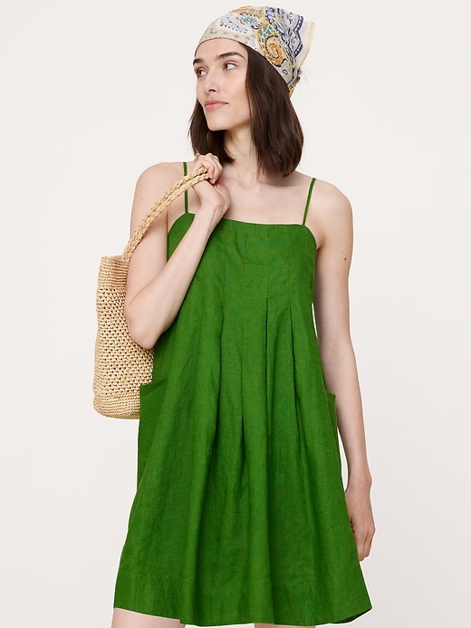 Linen Mini Dress | Banana Republic