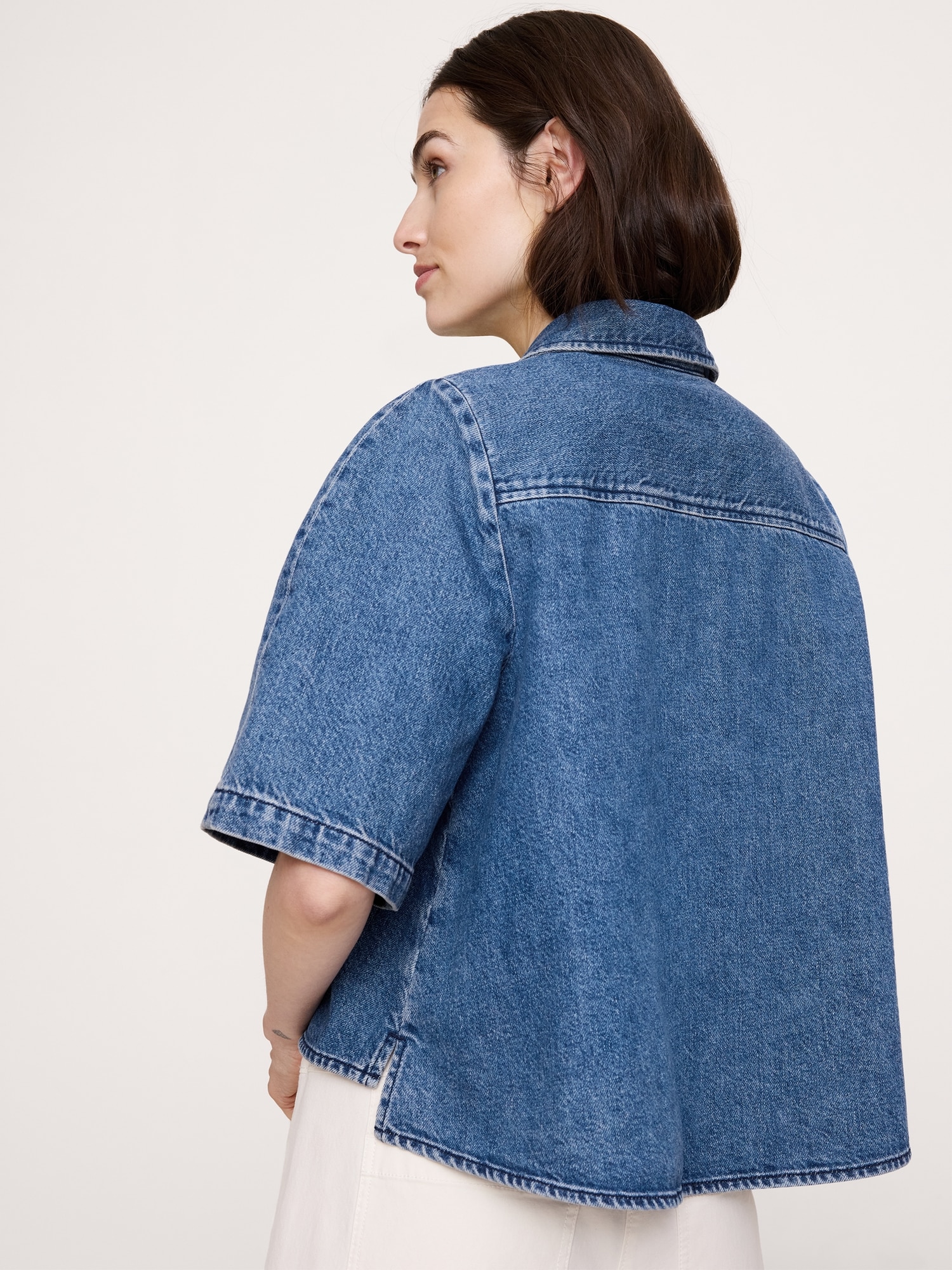 Image number 3 showing, Denim Flare-Sleeve Jacket