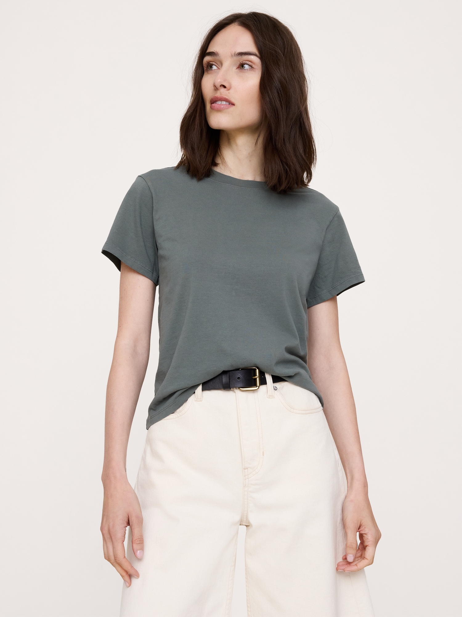 Image number 1 showing, Vintage Cotton Crew-Neck T-Shirt