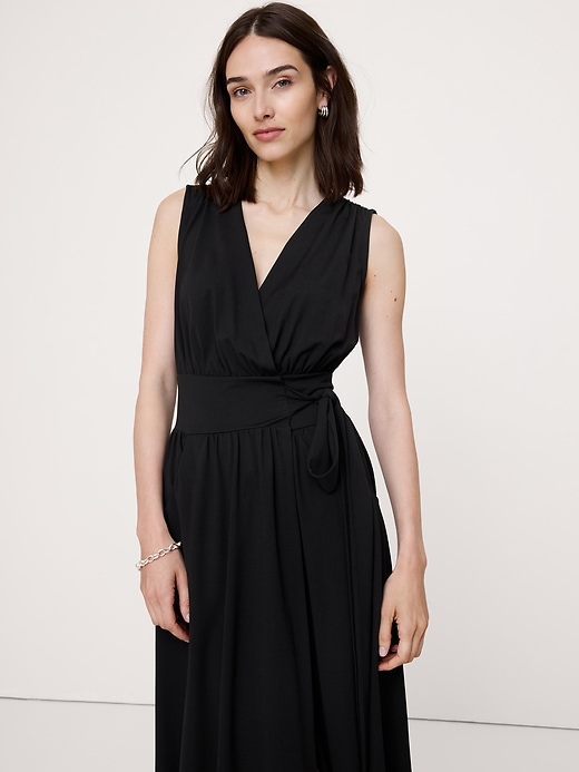 Knit Wrap Maxi Dress | Banana Republic