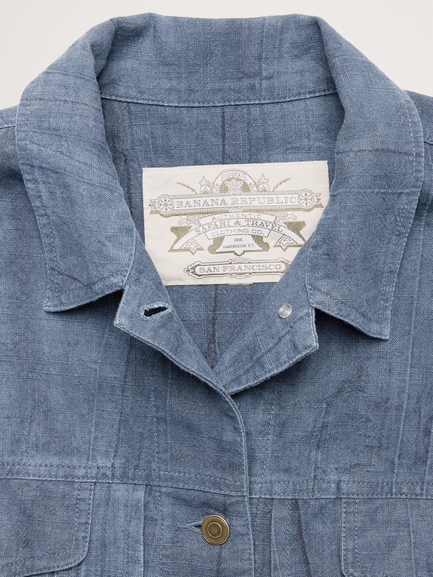 Image number 6 showing, Ramie-Cotton Trucker Jacket