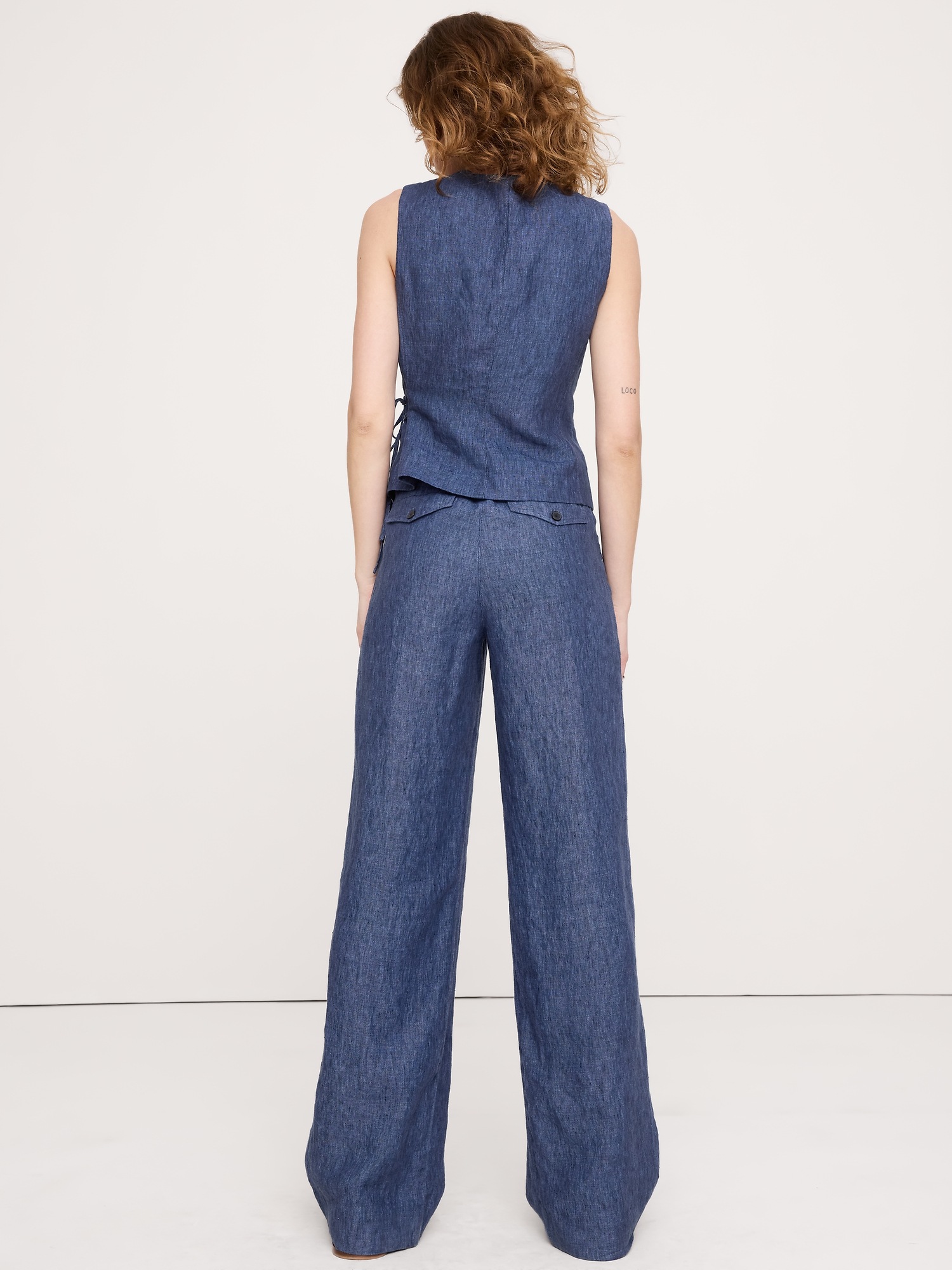 Image number 3 showing, The Everyday Wide-Leg Pant in Linen