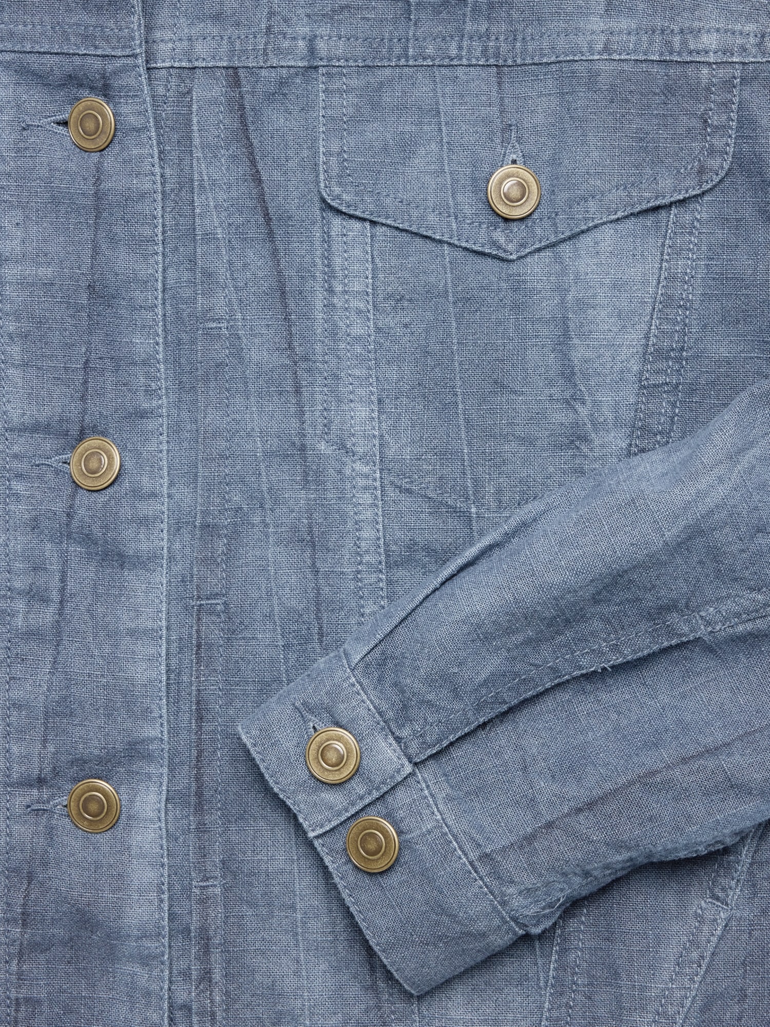 Image number 7 showing, Ramie-Cotton Trucker Jacket