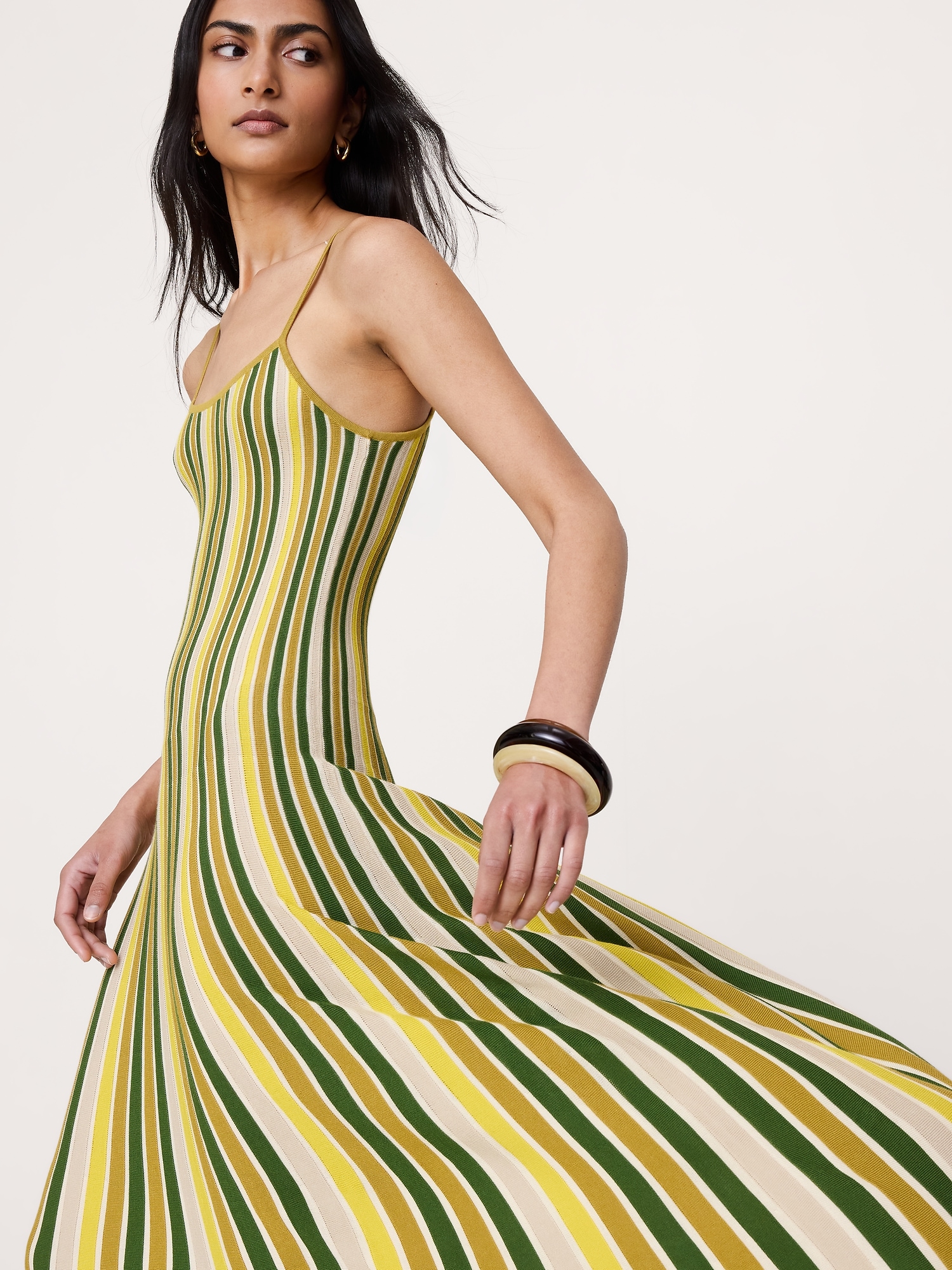 Image number 4 showing, Sculpted Stripe Maxi Dress