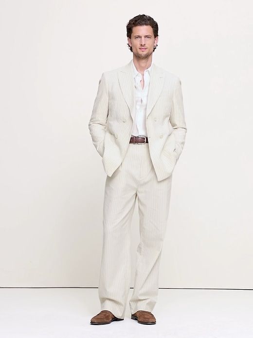 Italian Cotton-Linen Seersucker Suit Pant | Banana Republic