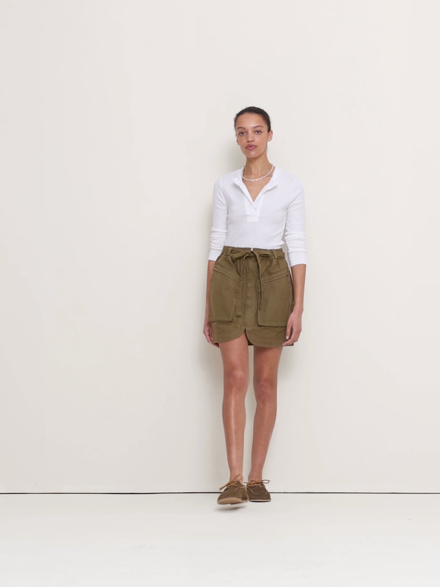 Cotton Utility Mini Skirt - thumbnail 4