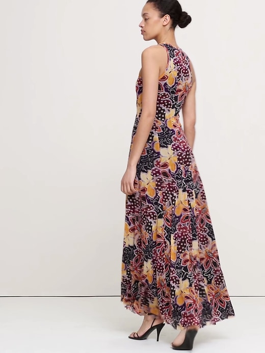 banana republic mesh maxi dress Turtleneck Mesh Maxi Dress