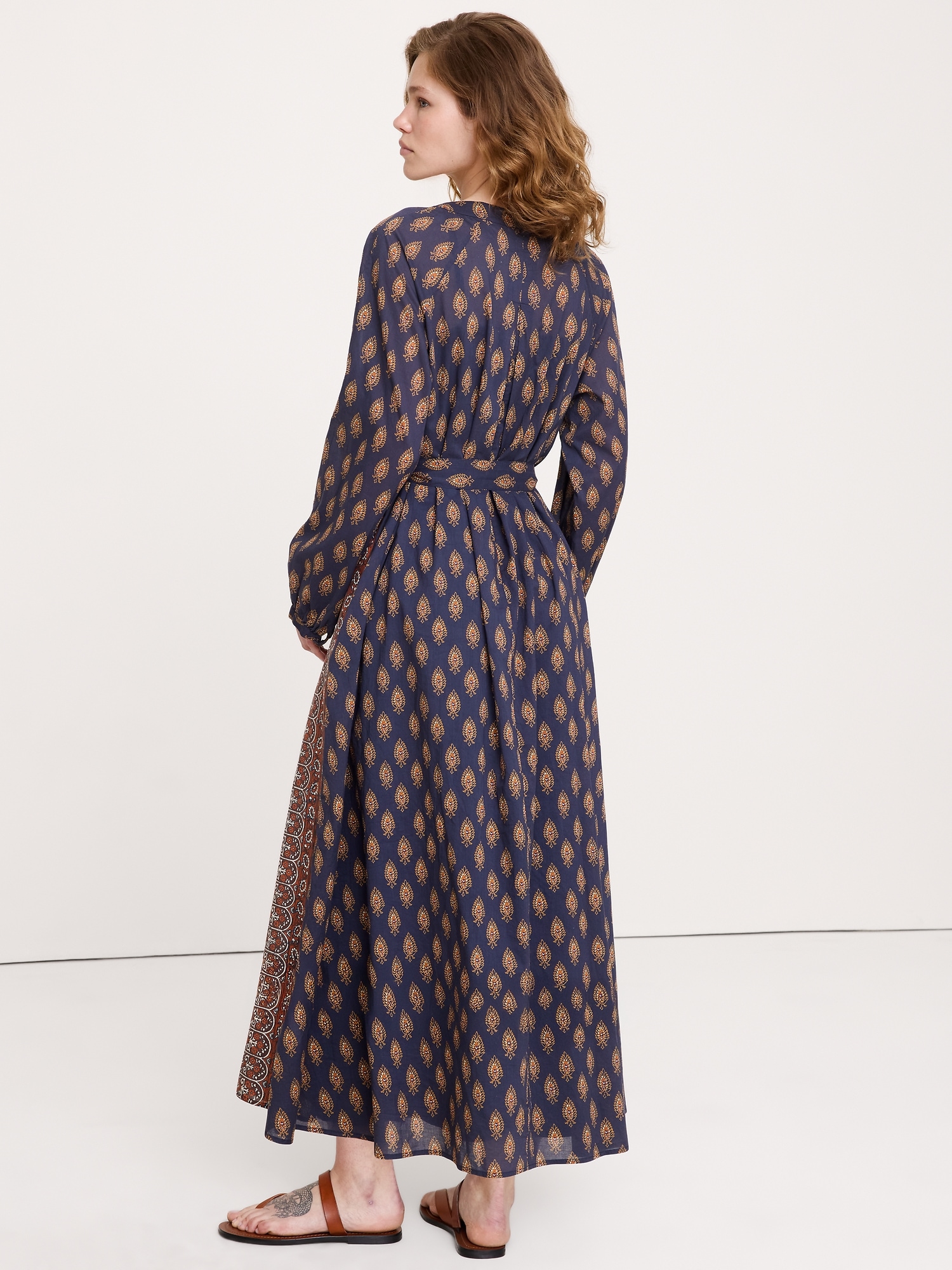 Image number 4 showing, Lightweight Cotton Kaftan Maxi Dress