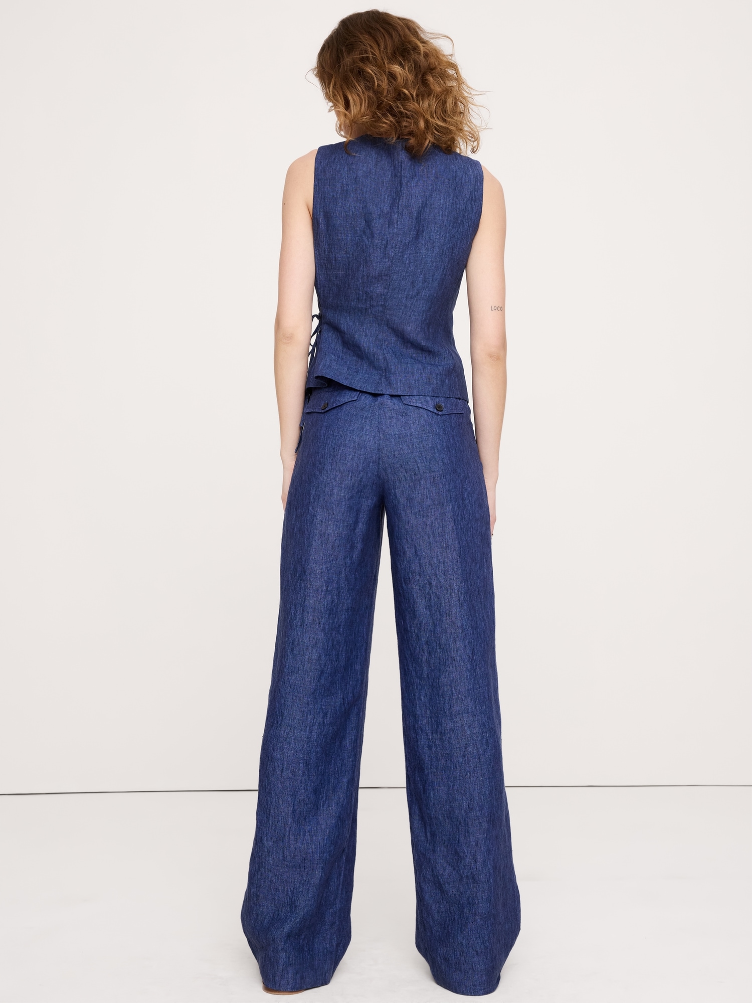 Image number 3 showing, The Everyday Wide-Leg Pant in Linen