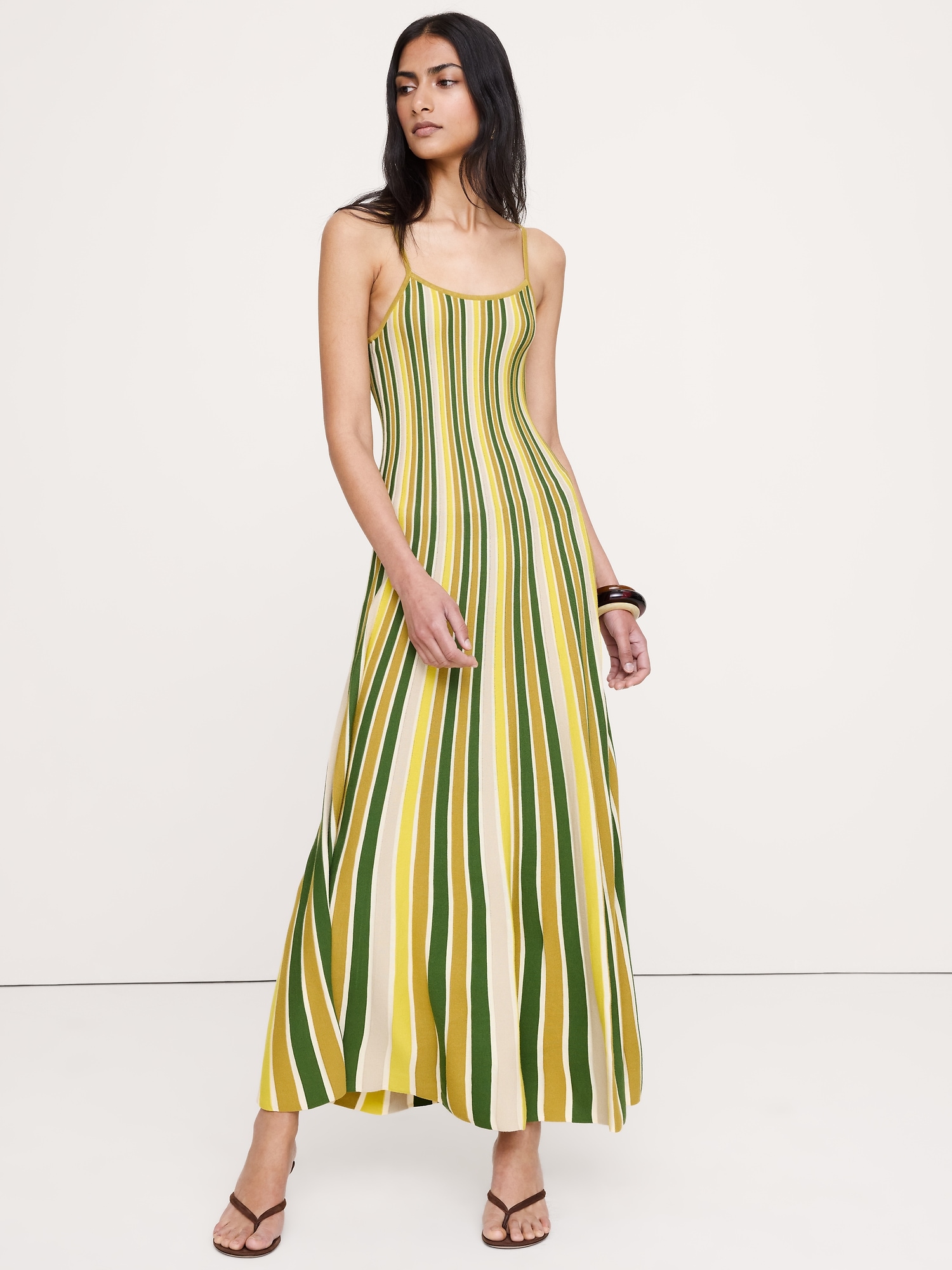 Image number 5 showing, Sculpted Stripe Maxi Dress