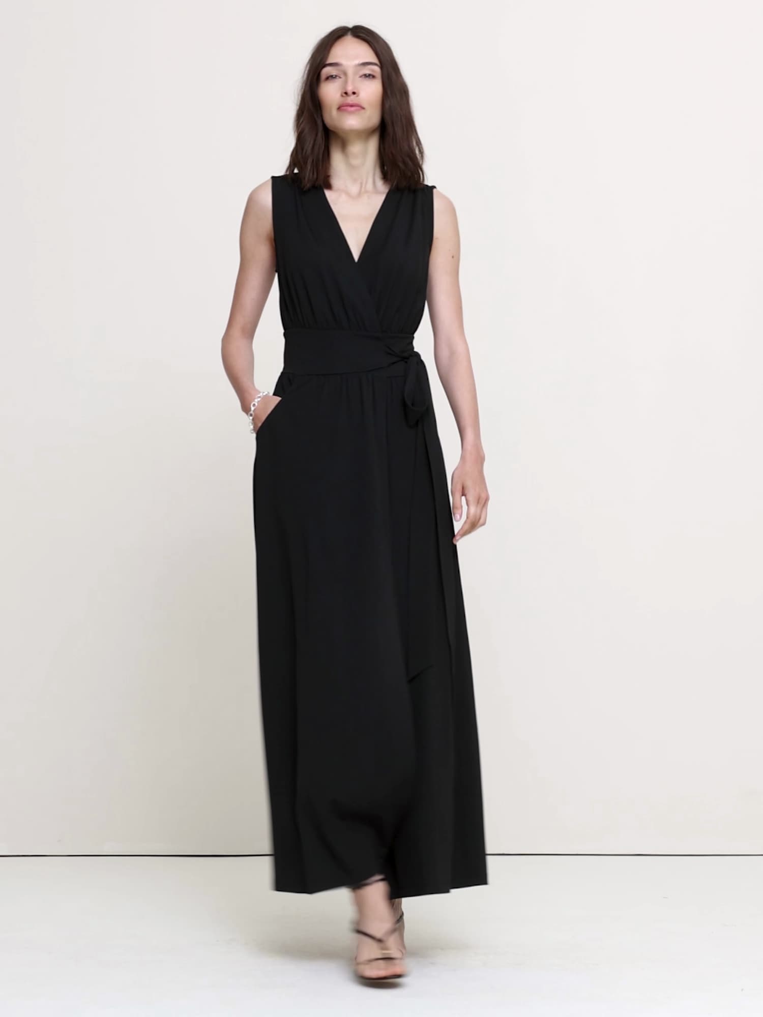 formal tartan dress AVALEA WRAP JERSEY MAXI DRESS – Blew Boutique main image 0