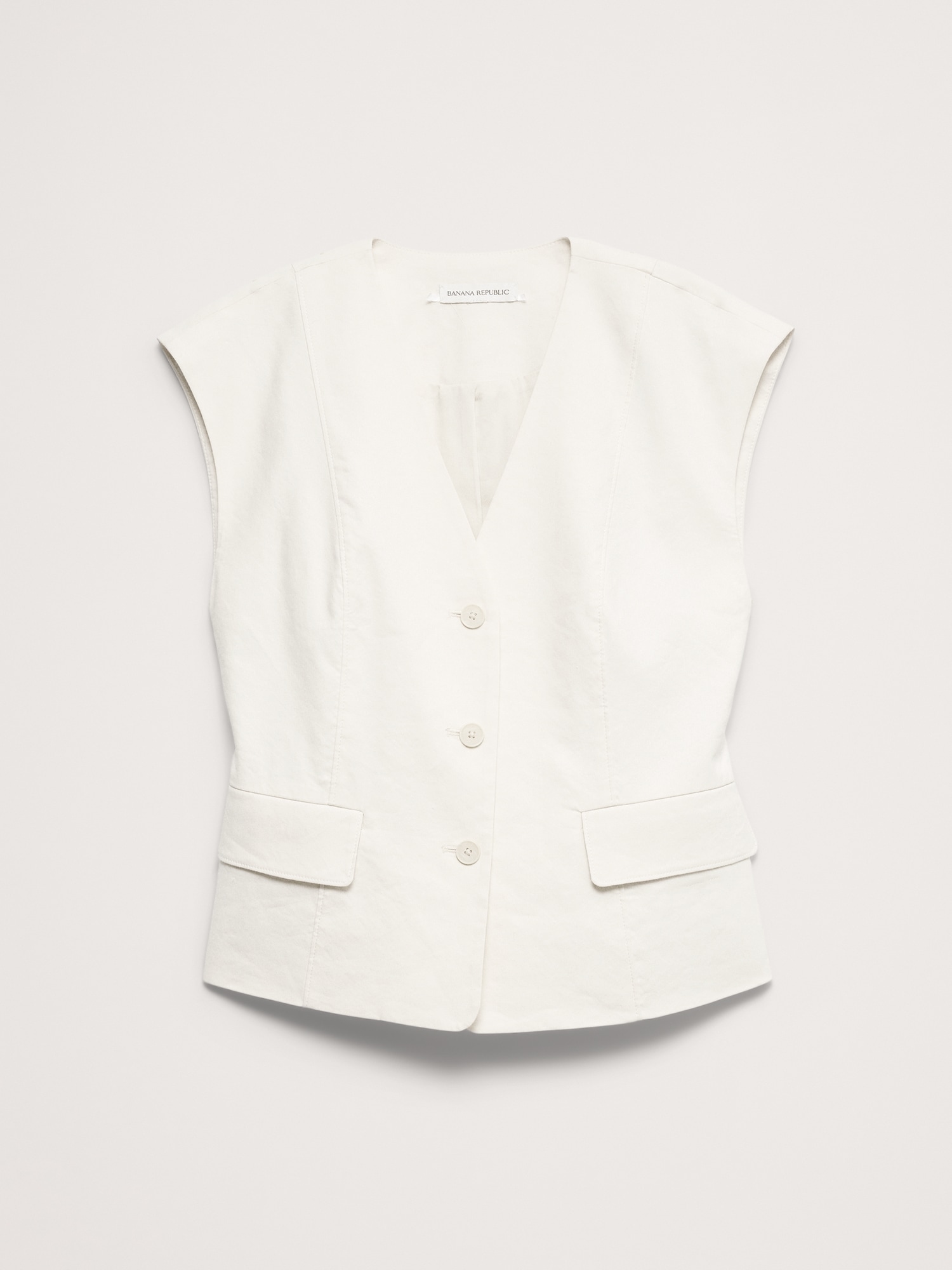 Image number 8 showing, Stretch Linen-Viscose Vest