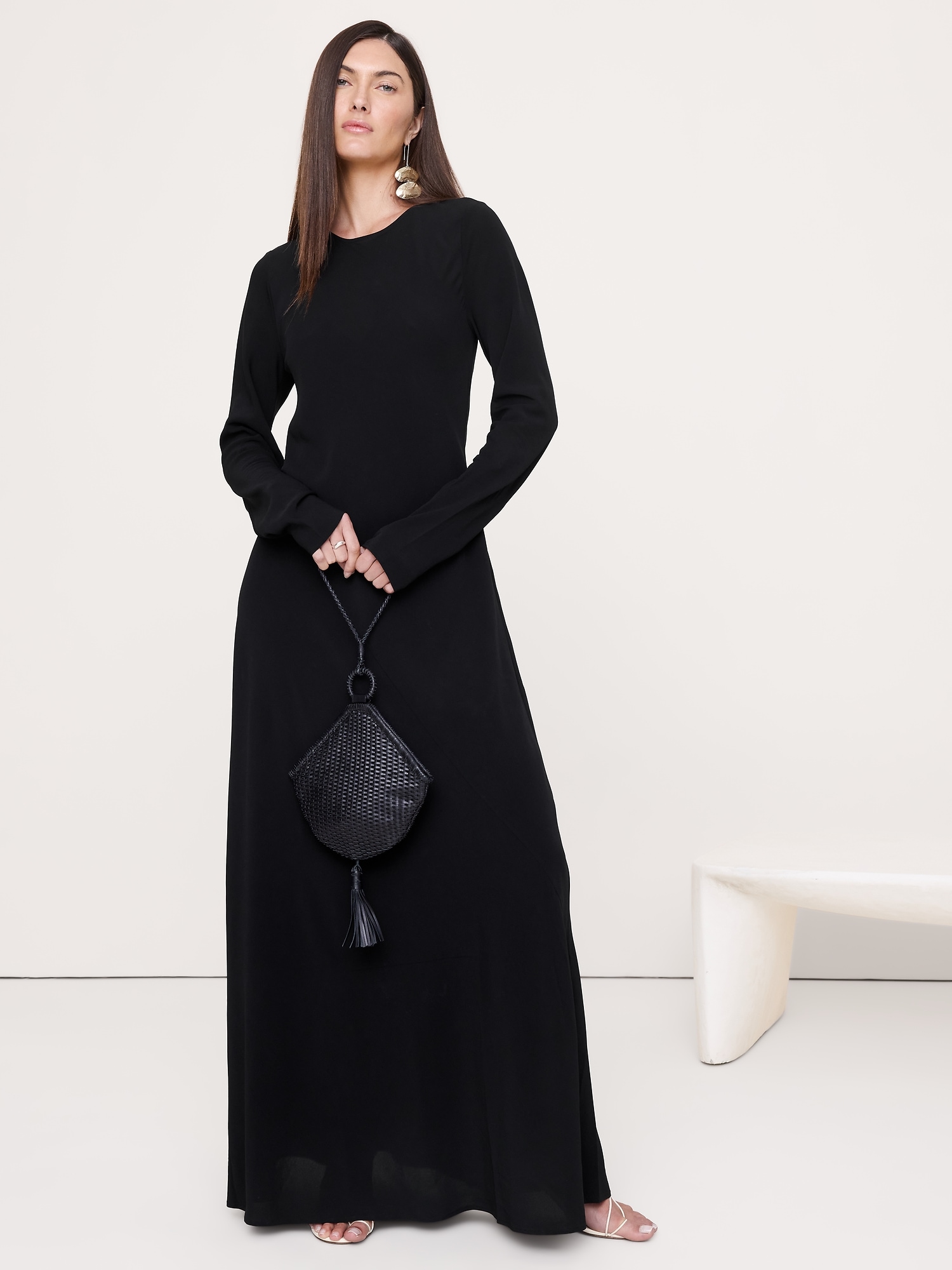 Image number 6 showing, Bias-Cut Chiffon Maxi Dress