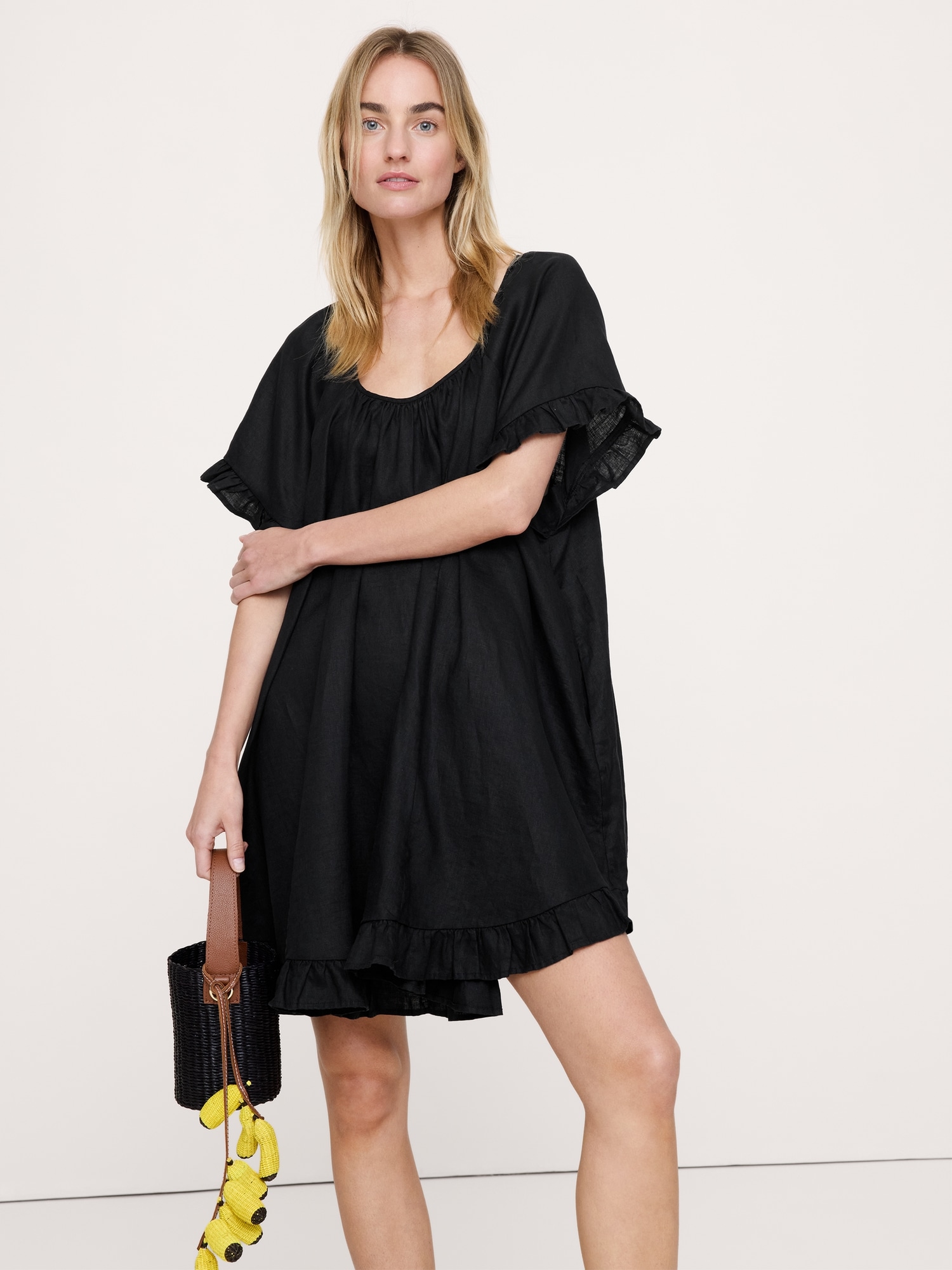 Image number 1 showing, Ruffle Trim Mini Dress