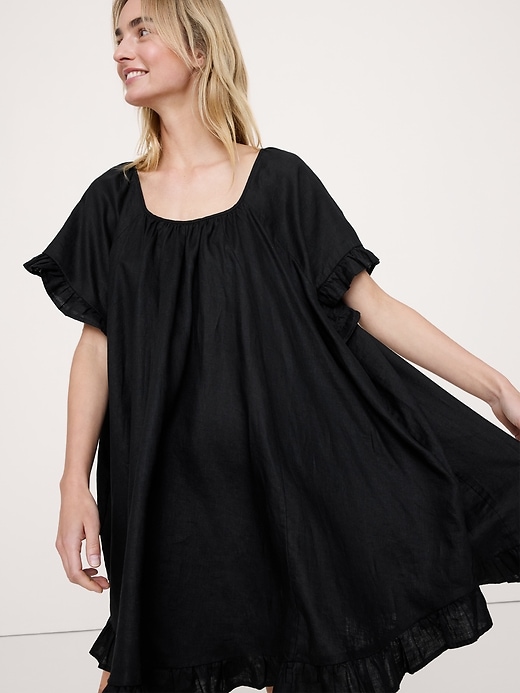 Ruffle Trim Mini Dress | Banana Republic