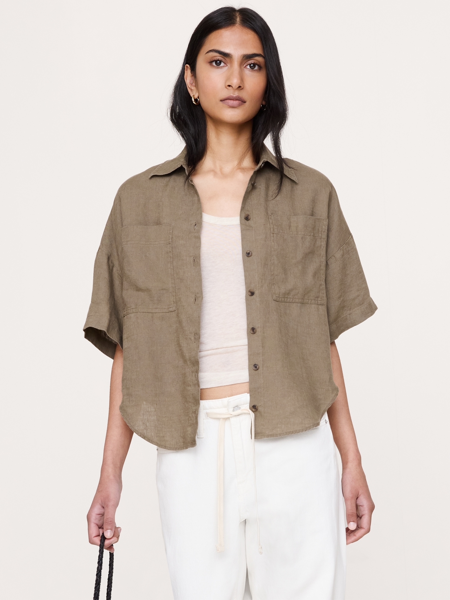 Image number 1 showing, Linen Short-Sleeve Shirt