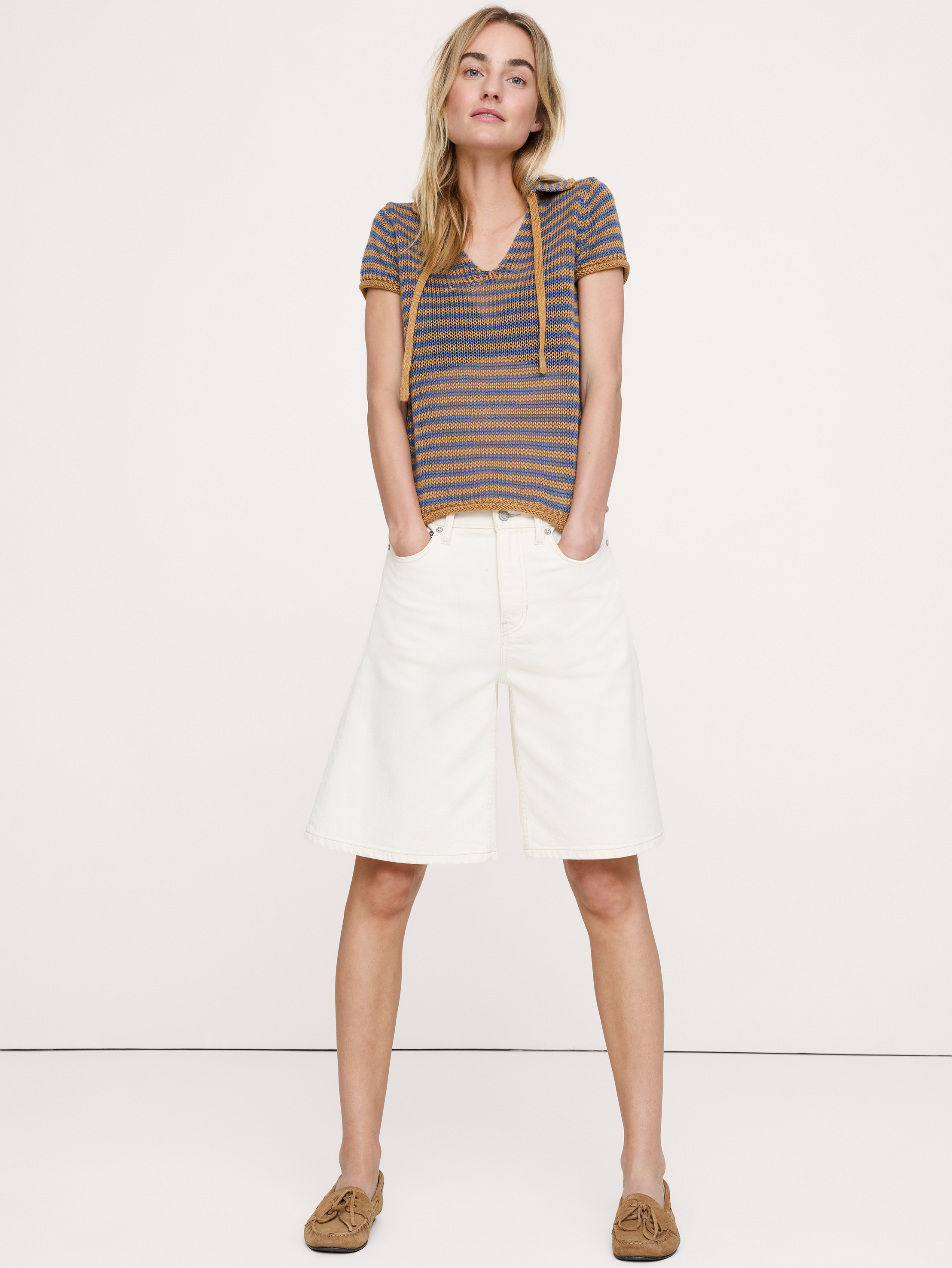 Heirloom Linen Tie-Neck Polo