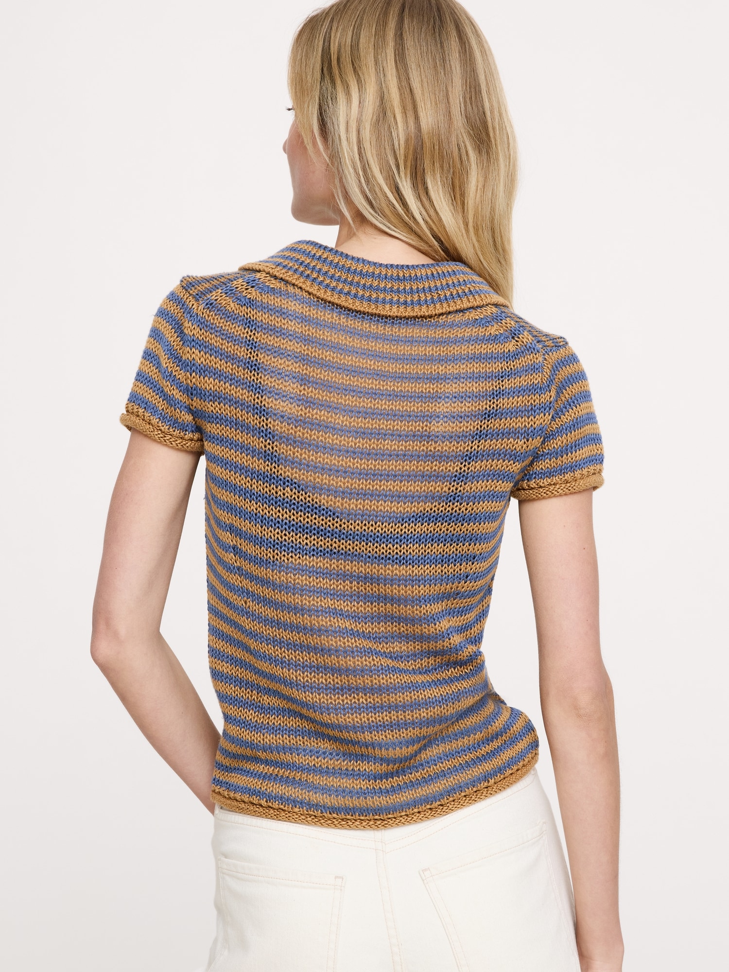 Image number 2 showing, Heirloom Linen Tie-Neck Polo