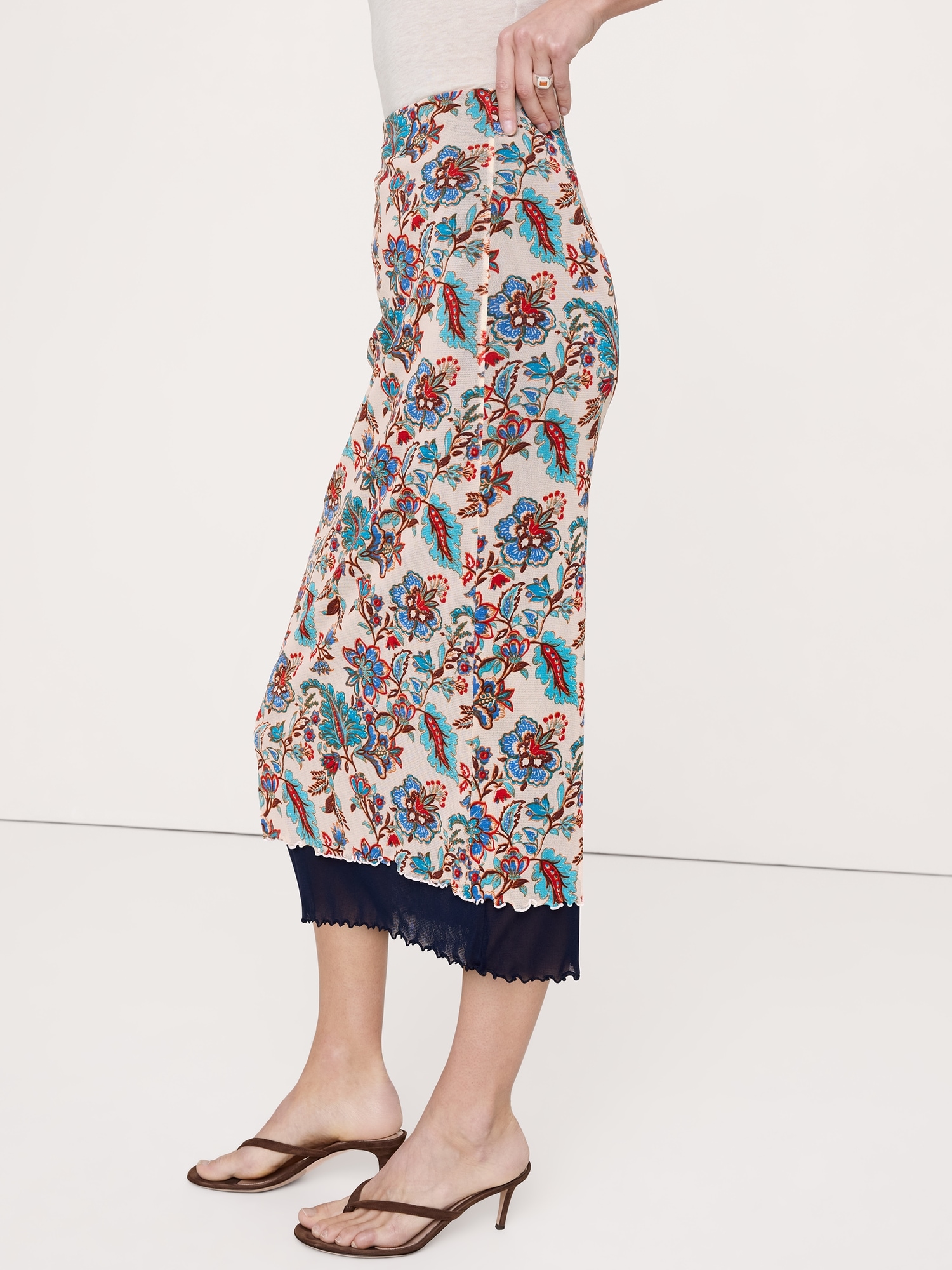 Image number 4 showing, Mesh Midi Skirt