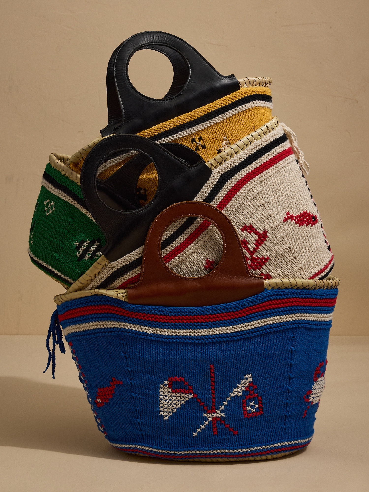 Image number 7 showing, Póvoa Large Embroidered Basket By Entrudo