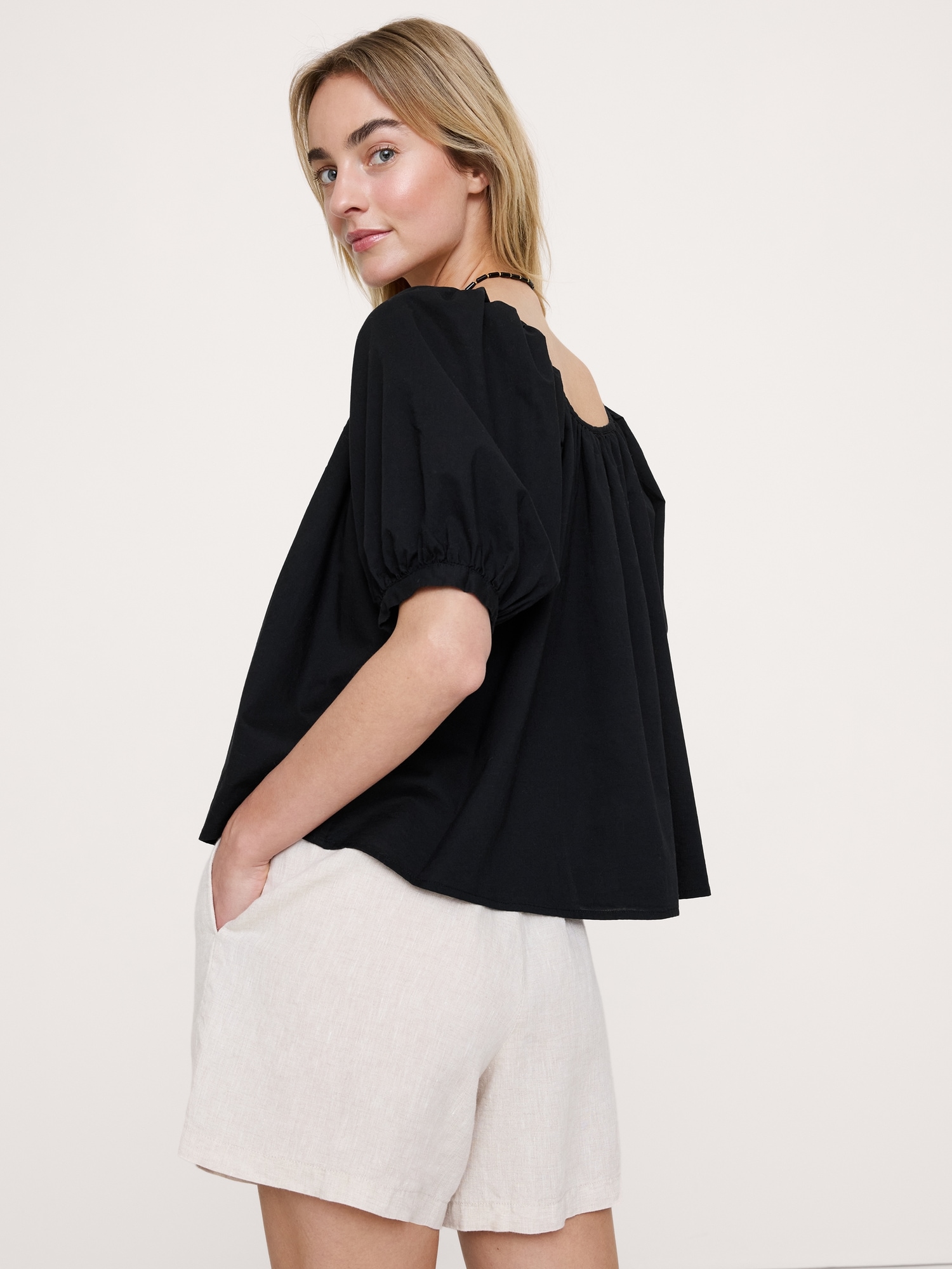 Image number 8 showing, Breezy Cotton Scoop-Neck Top