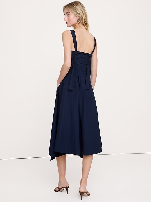 Cotton Poplin Wrap Shirt Dress