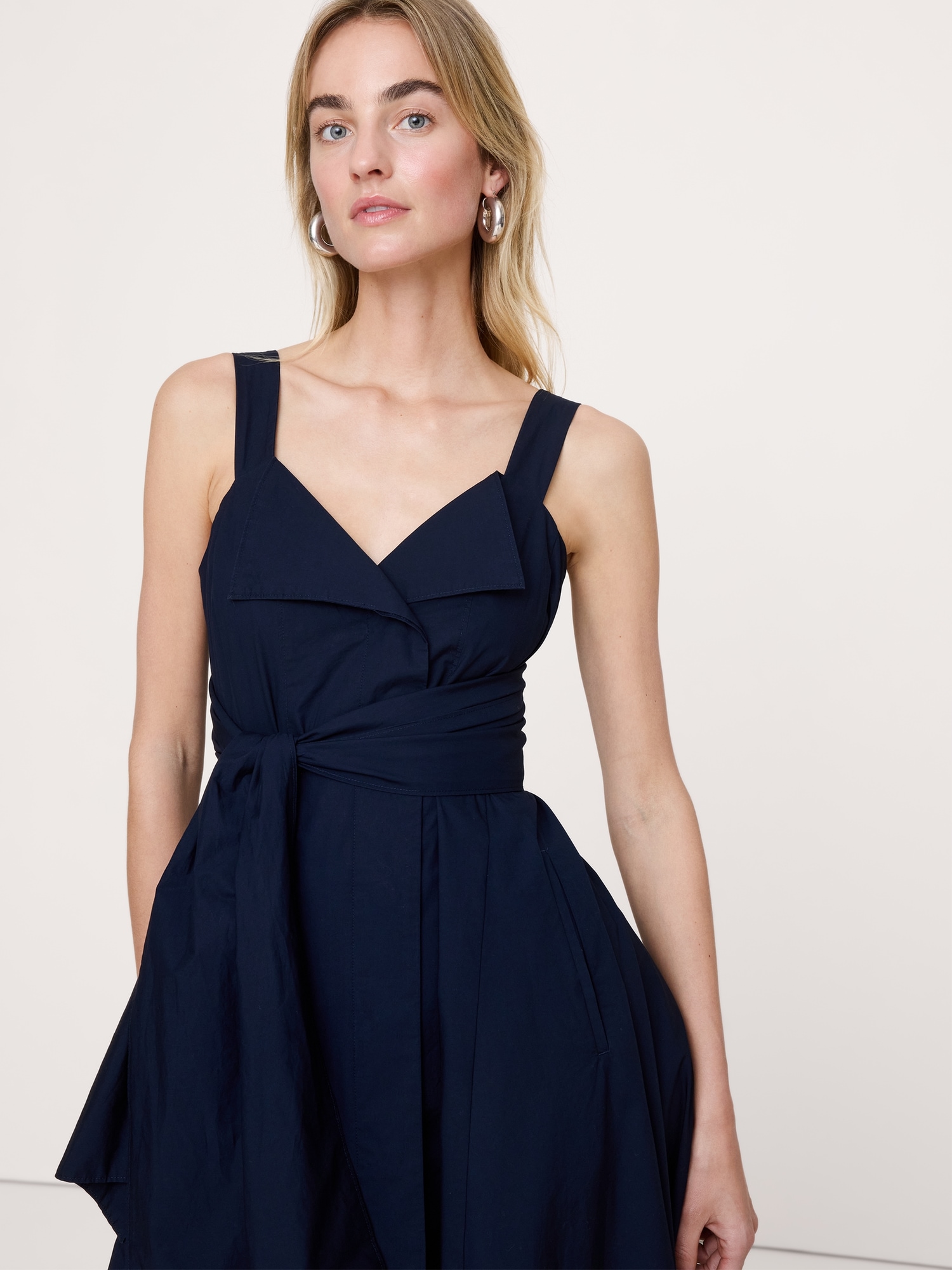 Image number 6 showing, Cotton Poplin Wrap Shirt Dress