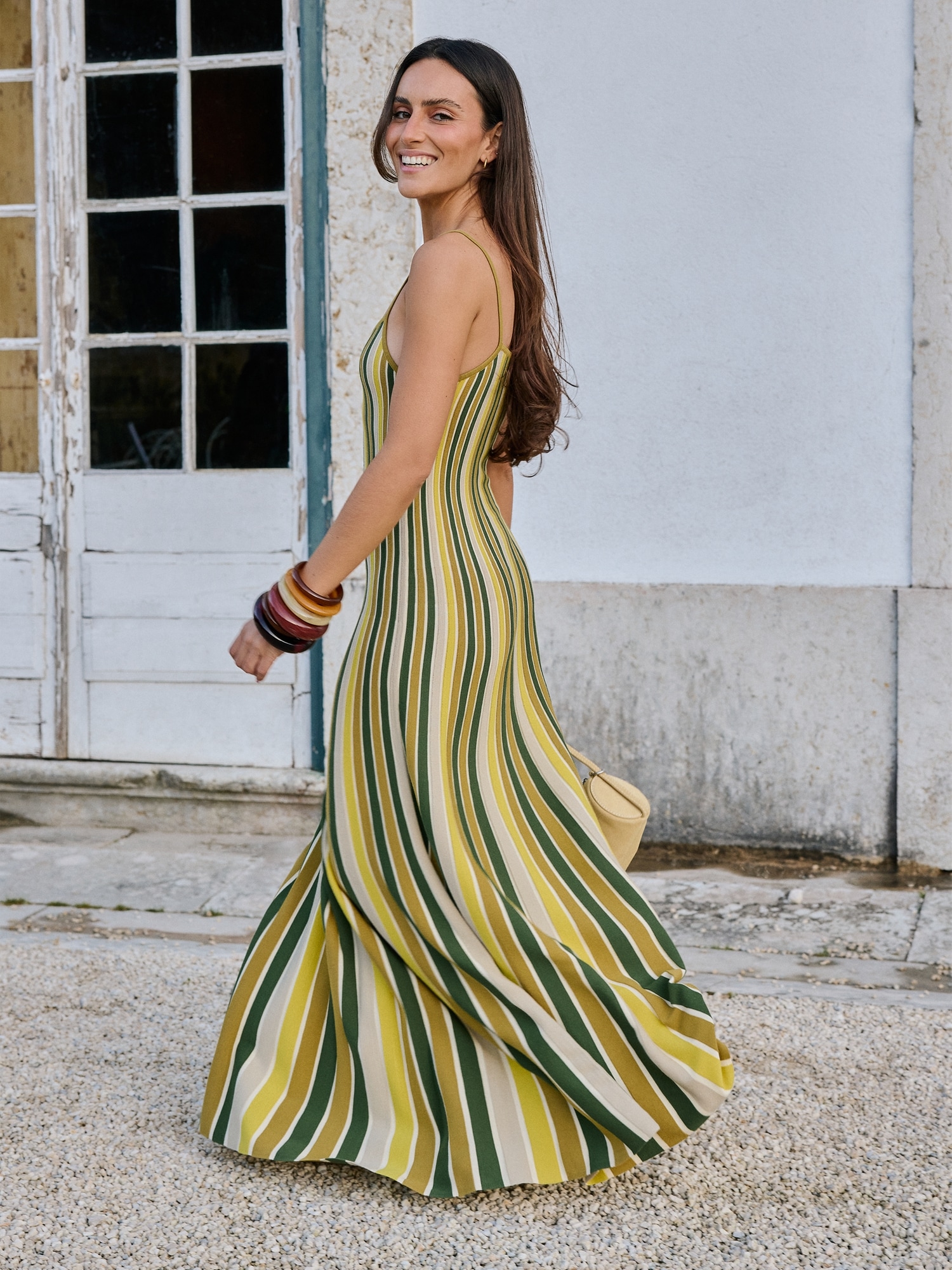 Image number 6 showing, Sculpted Stripe Maxi Dress