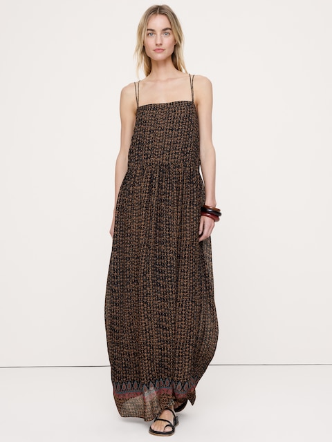 Georgette Strappy Maxi Dress