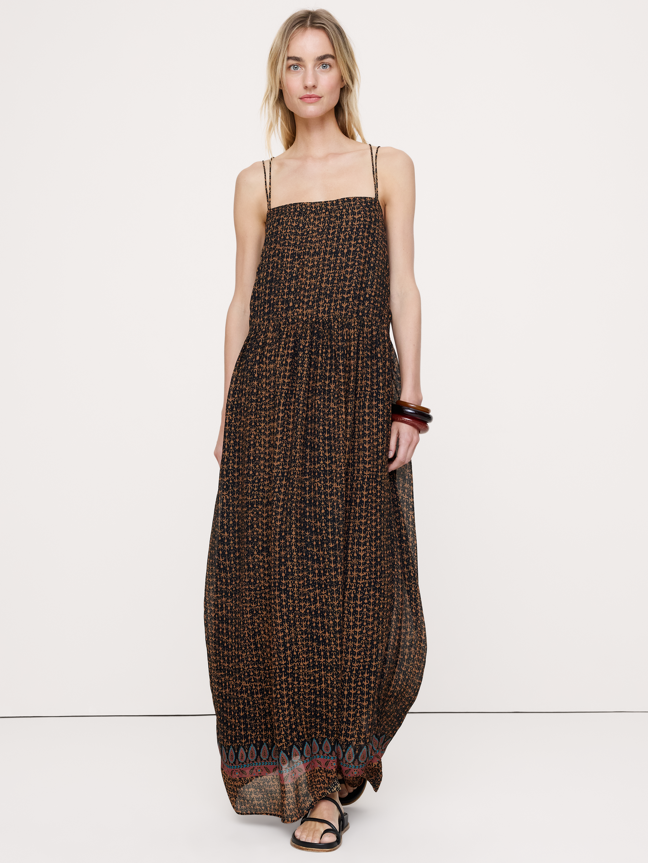 Georgette Strappy Maxi Dress